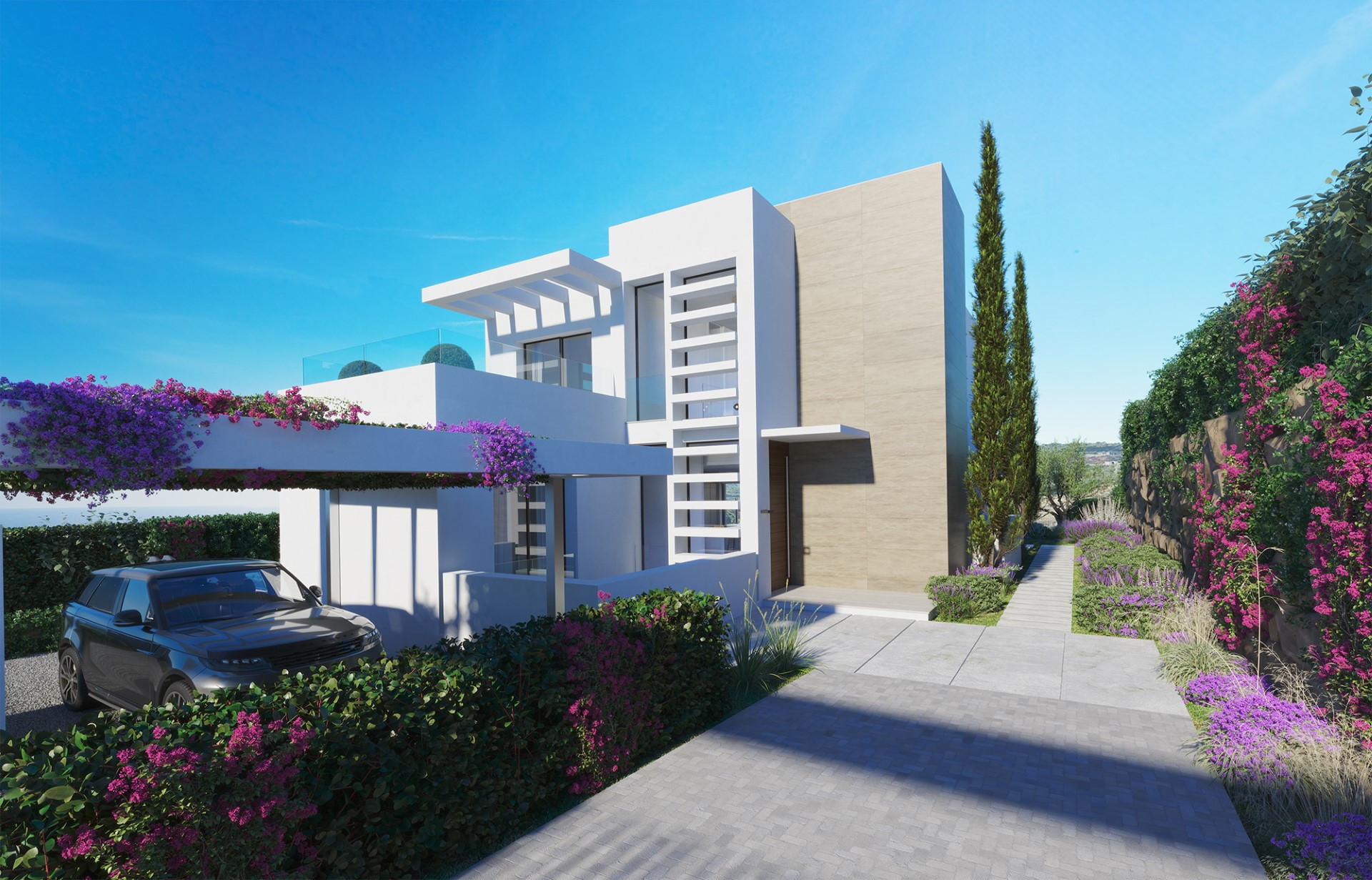 Villa de 3 dormitorios de nueva construcción en primera linea de Estepona Golf