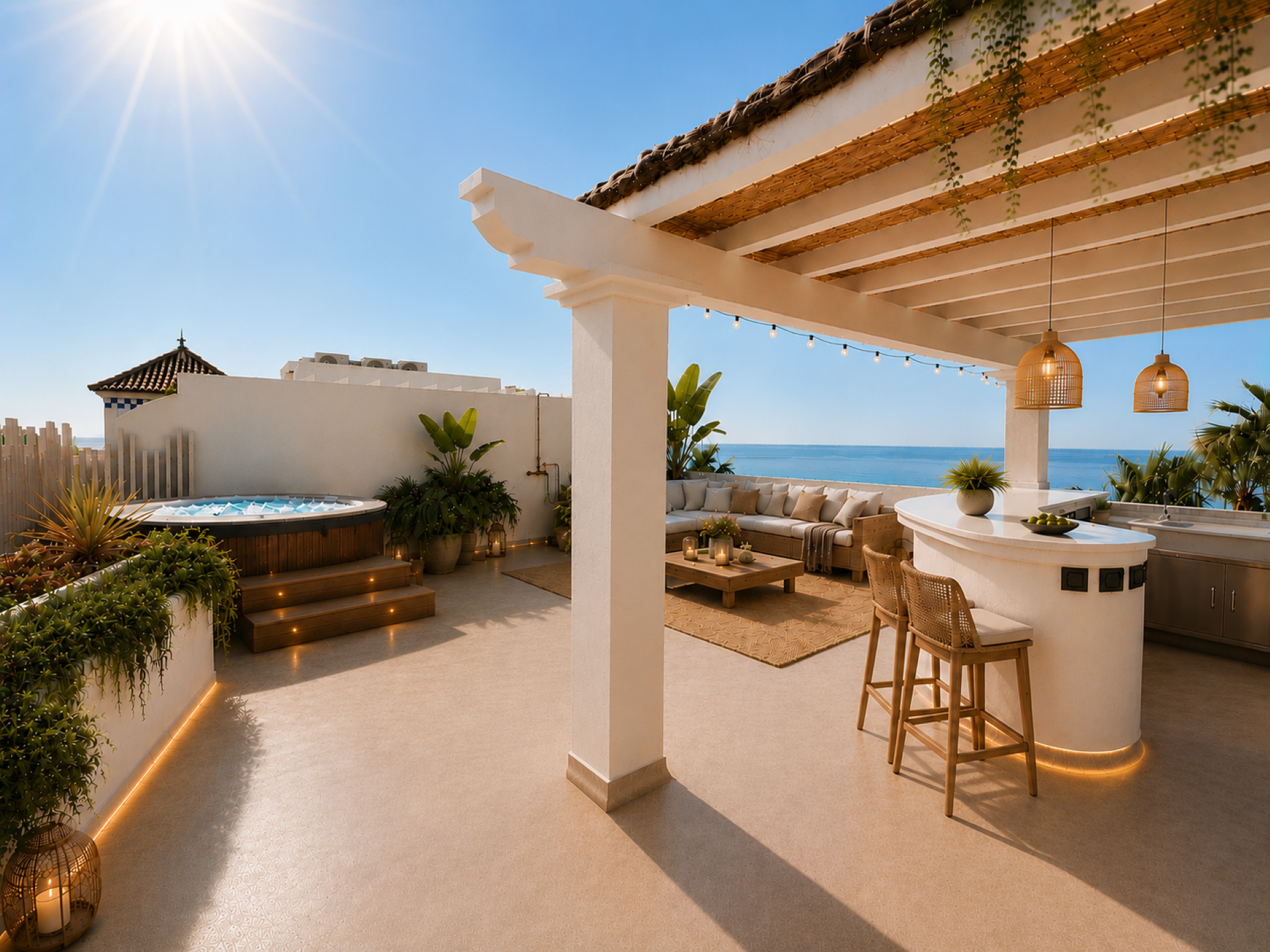 Ático exclusivo en primera línea de playa – Experimente lo mejor de Estepona – con vistas panorámicas al mar