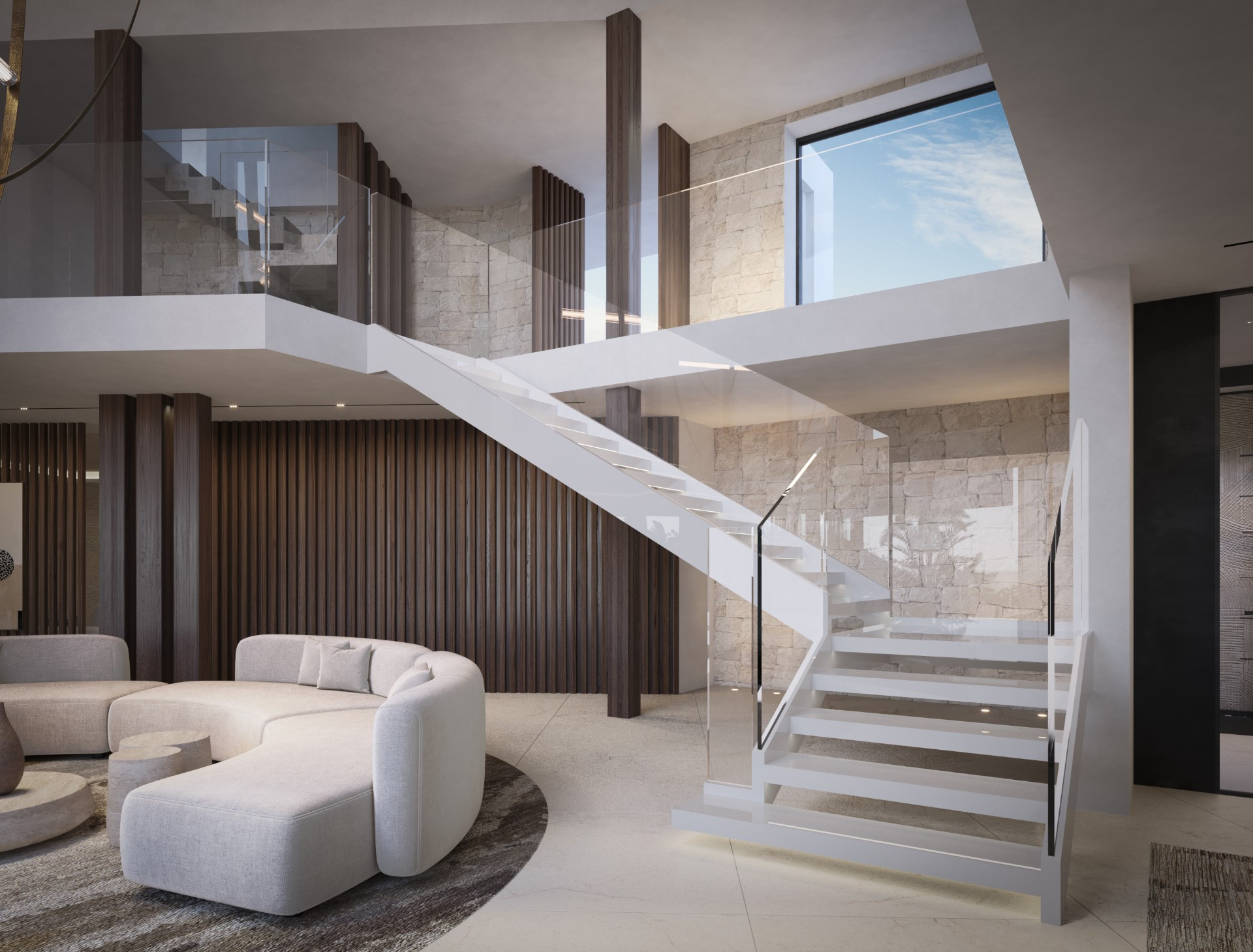 Villa contemporánea y muy privada de 6 dormitorios en Cascada Camojan con vistas al mar