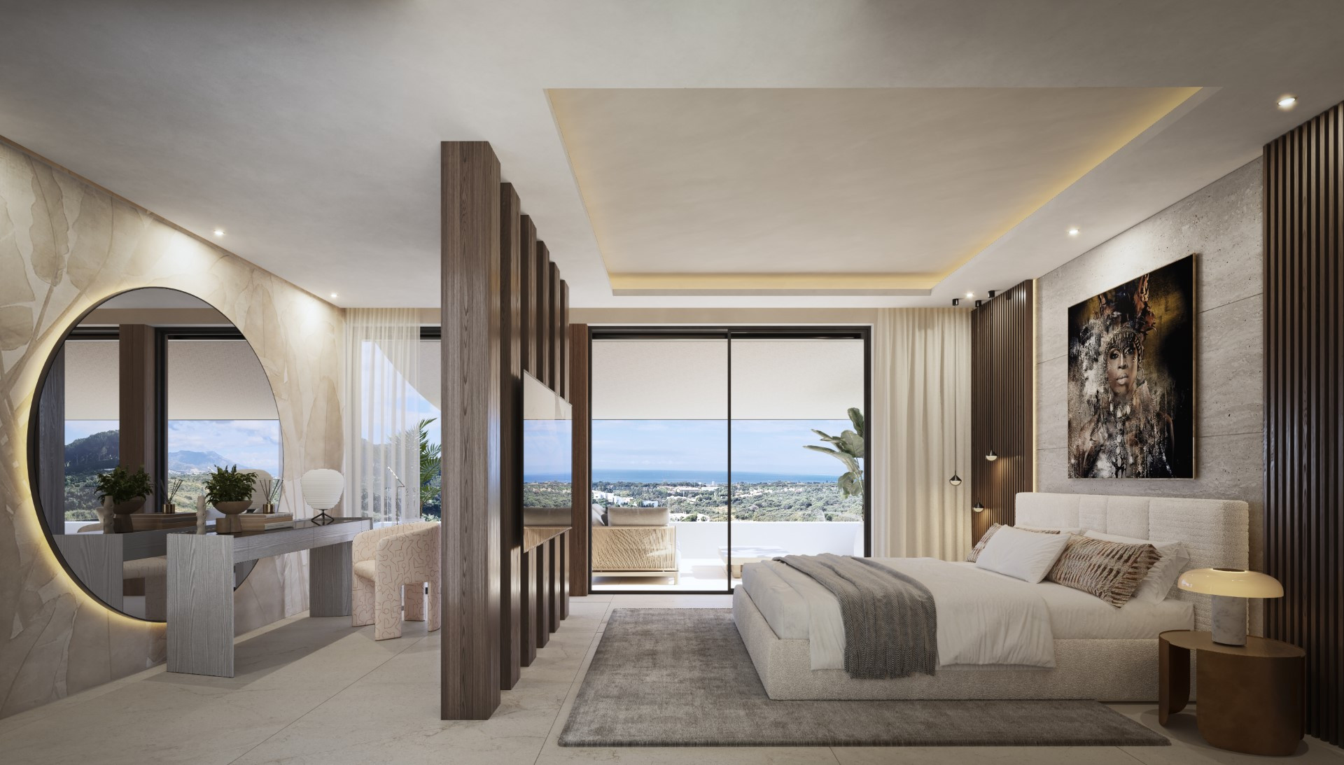 Villa contemporánea y muy privada de 6 dormitorios en Cascada Camojan con vistas al mar