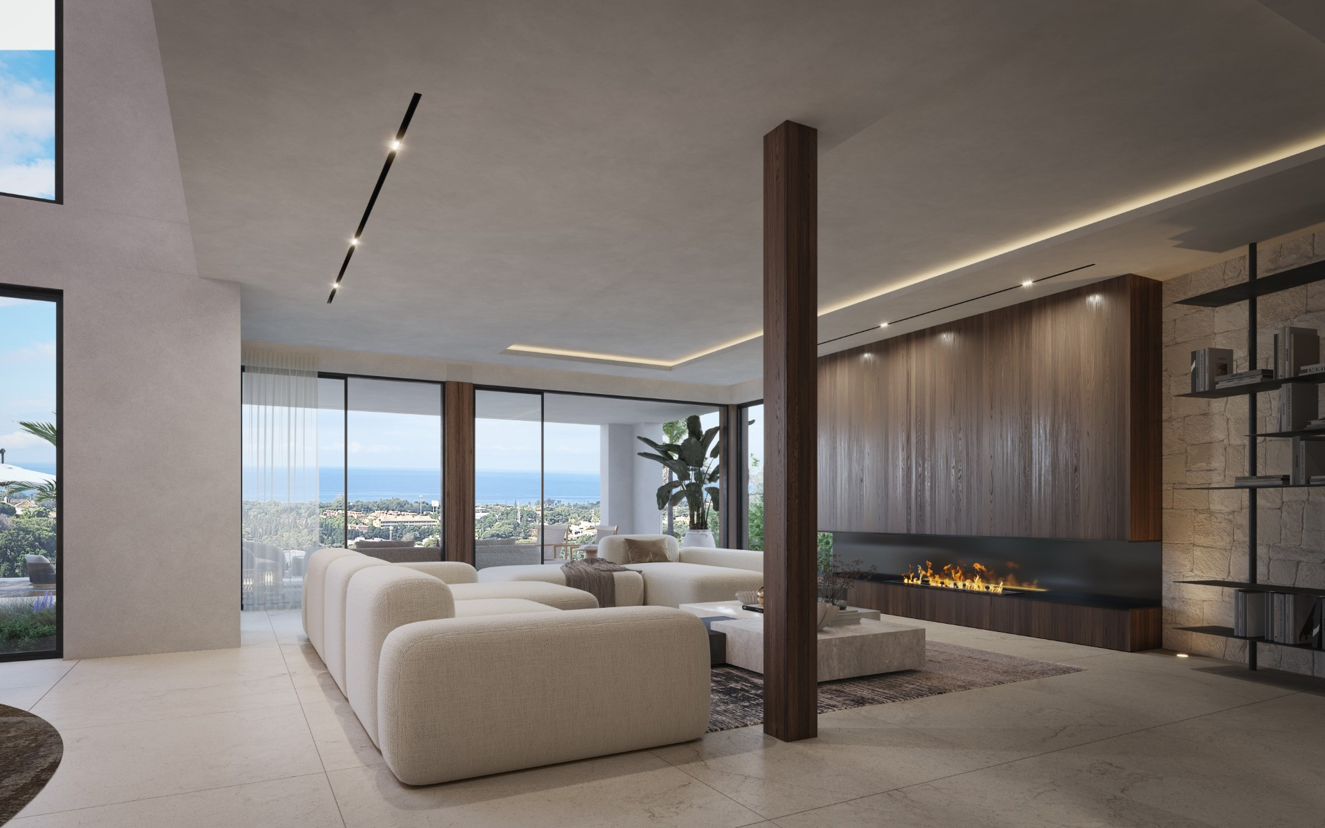 Villa contemporánea y muy privada de 6 dormitorios en Cascada Camojan con vistas al mar