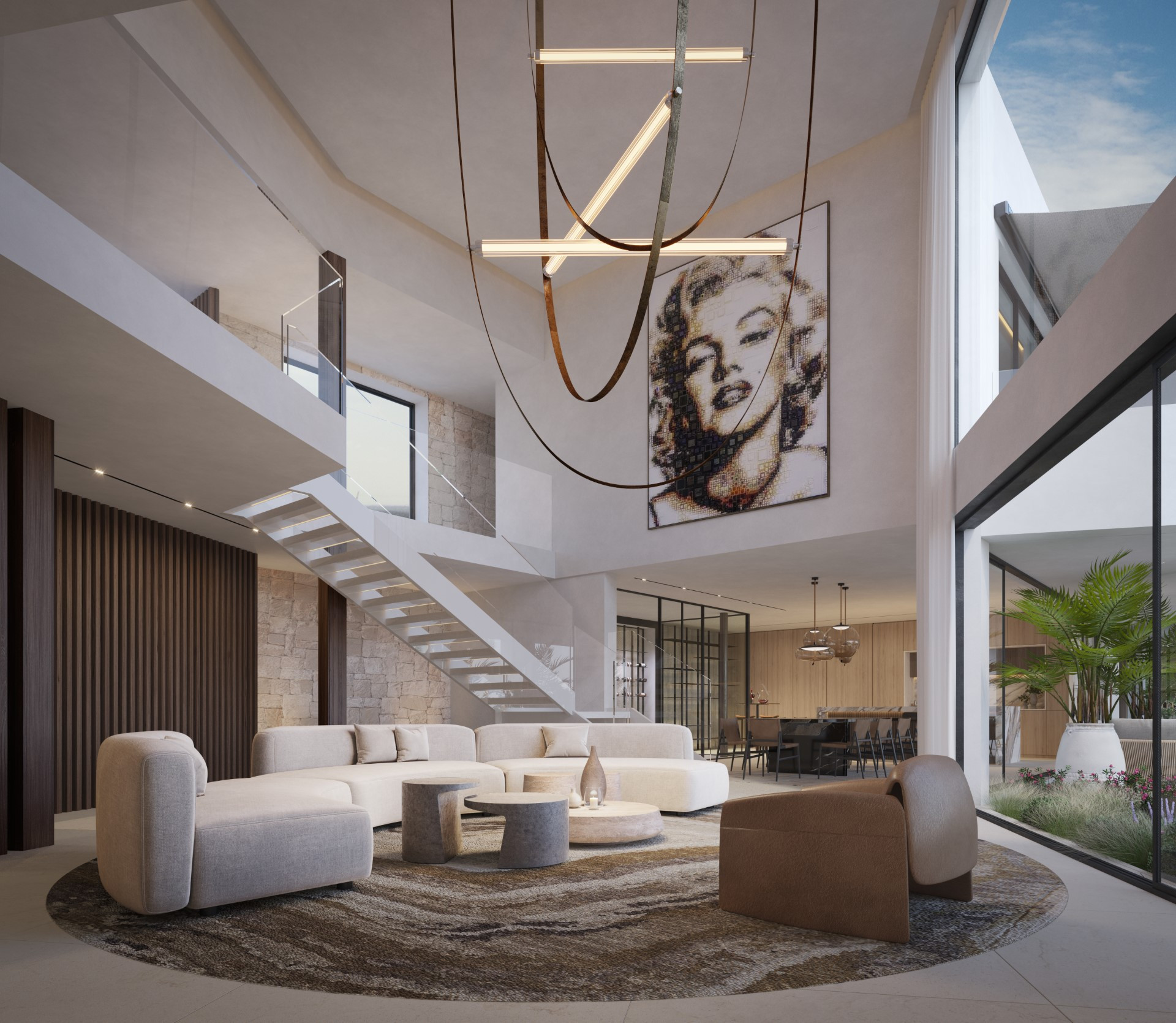 Villa contemporánea y muy privada de 6 dormitorios en Cascada Camojan con vistas al mar