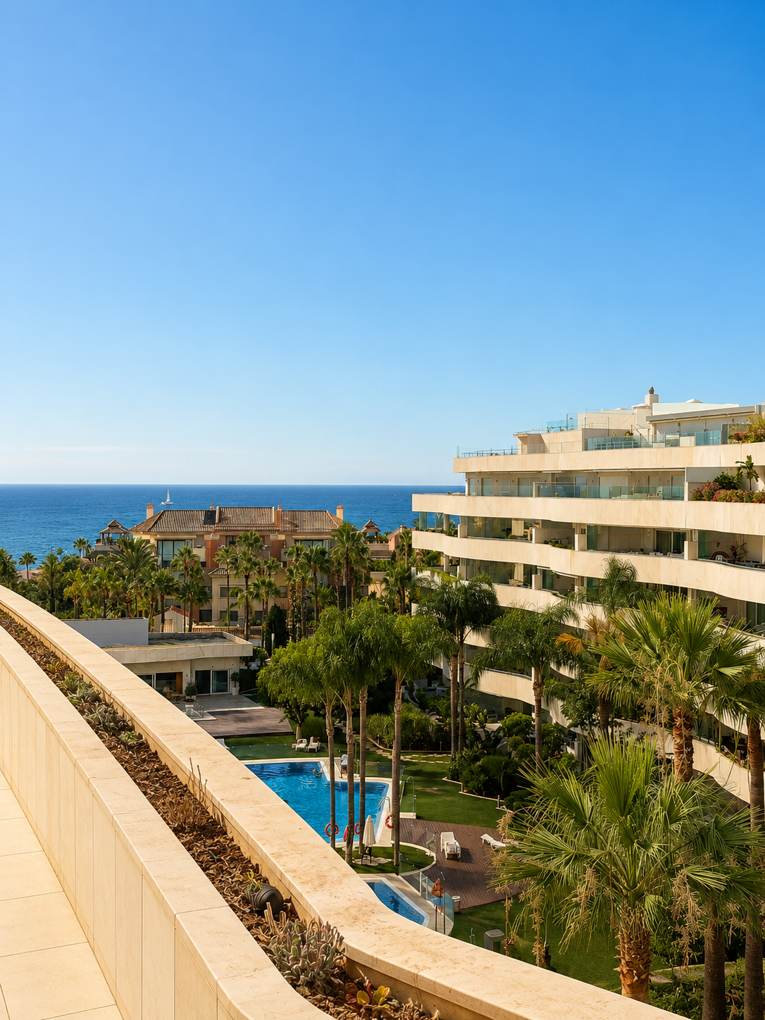 Atico duplex en El Embrujo Banús con piscina privada y vistas panorámicas al mar