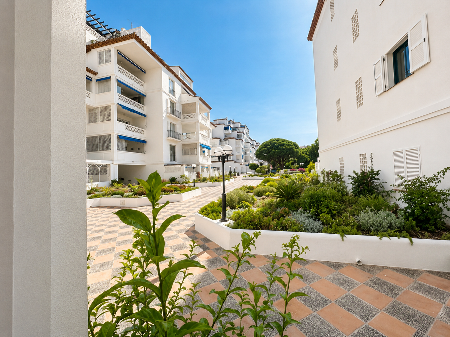 Frontline beach ground floor apartment in Playas del Duque, Puerto Banus