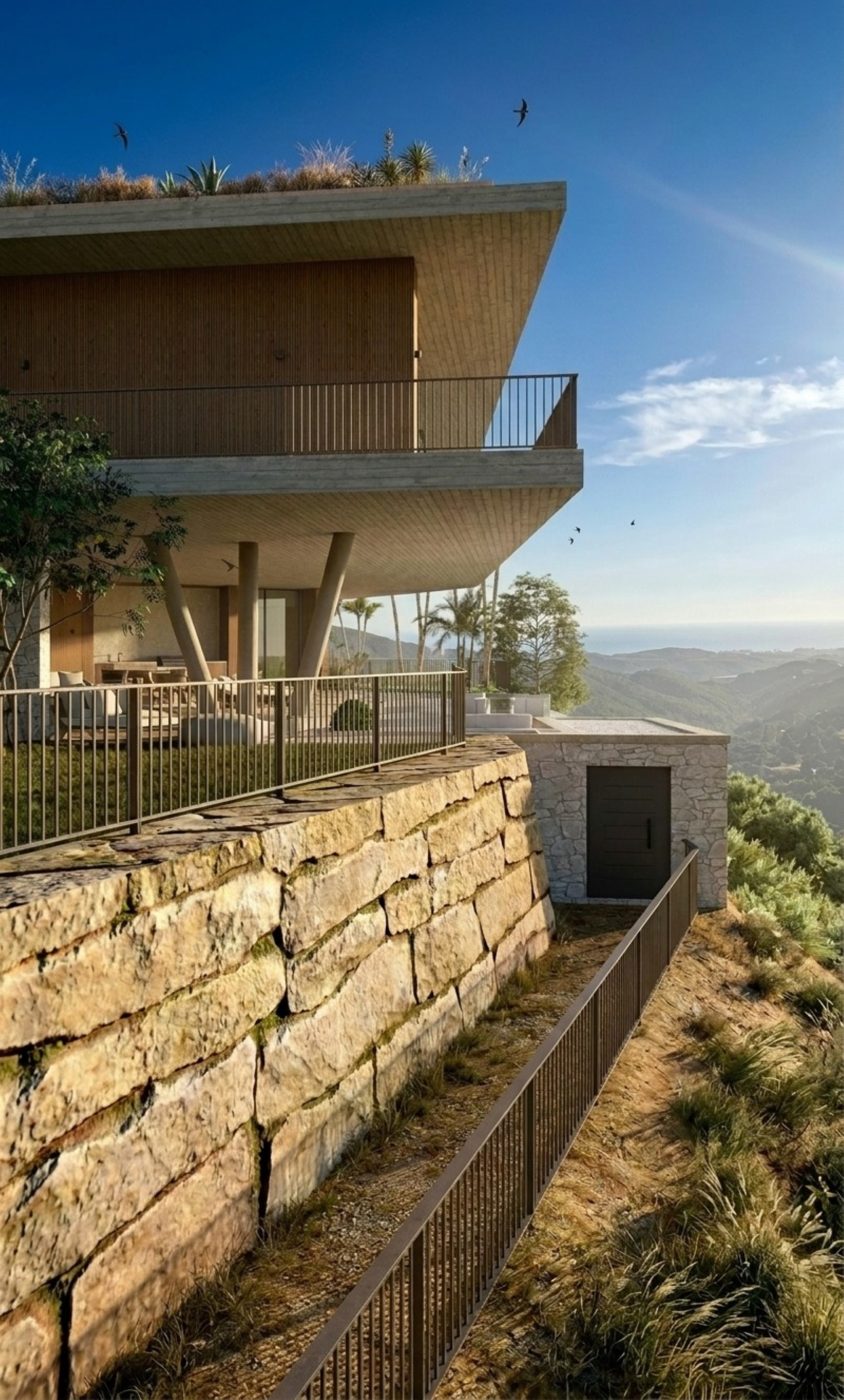Contemporary Monte Mayor villa with panoramic sea views, infinity pool and private spa