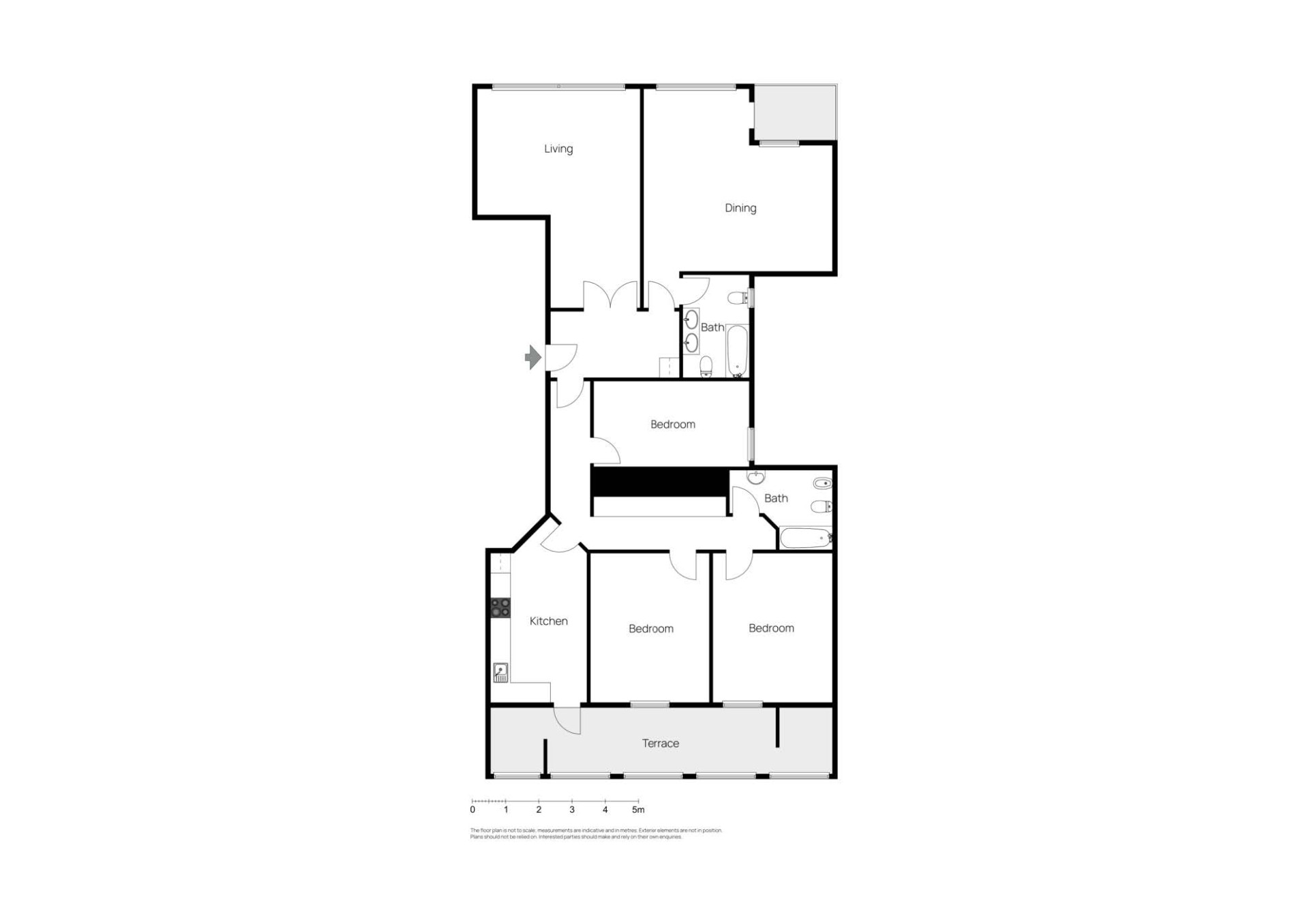 Spacious Apartment with Garage and Terraces Near Málaga Historic Centre