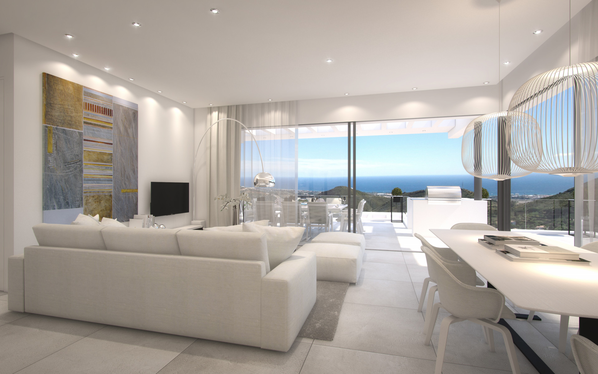 Luxe duplex penthouse met zeezicht in Marbella