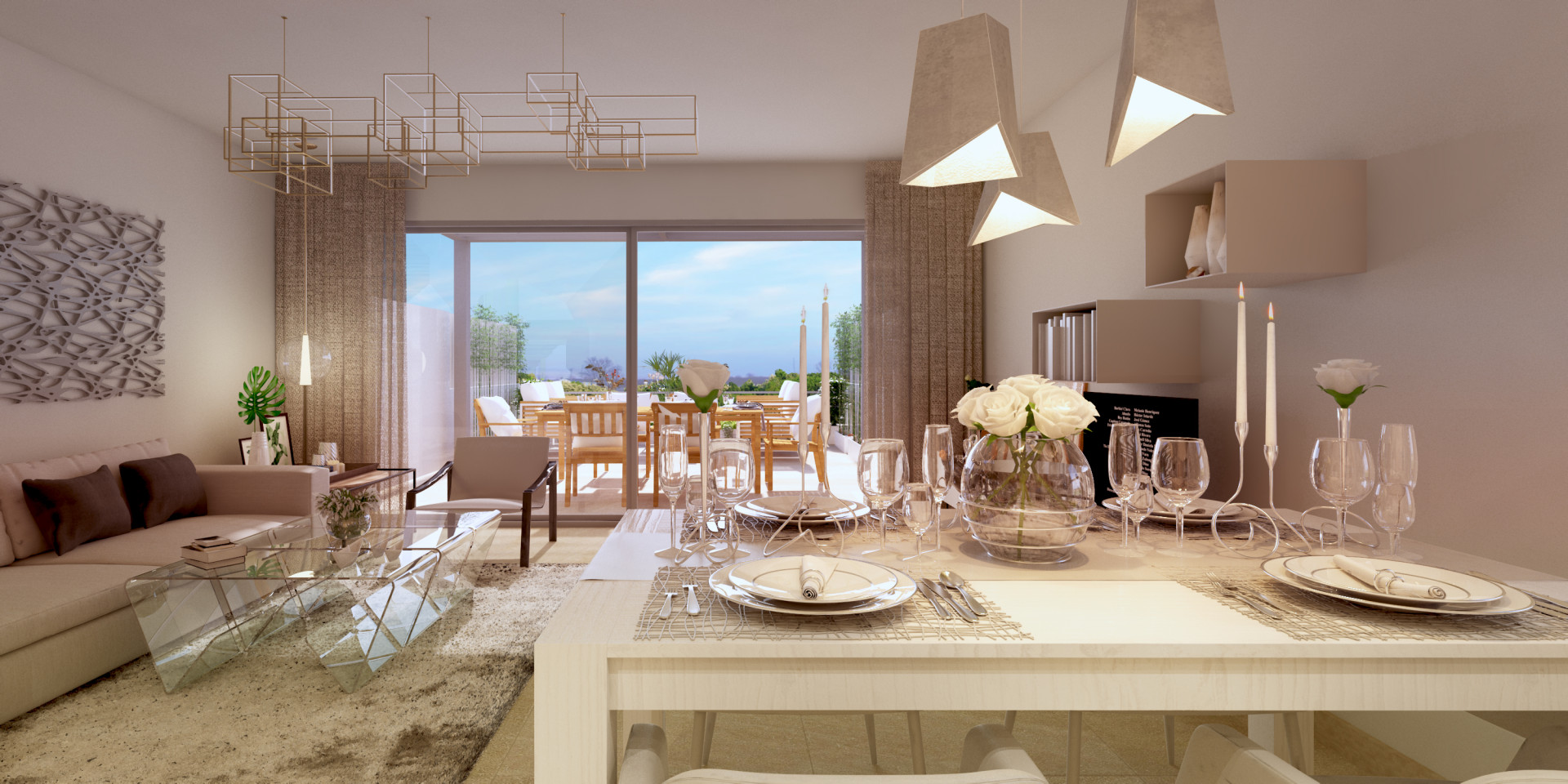 New townhouses front line golf in Estepona