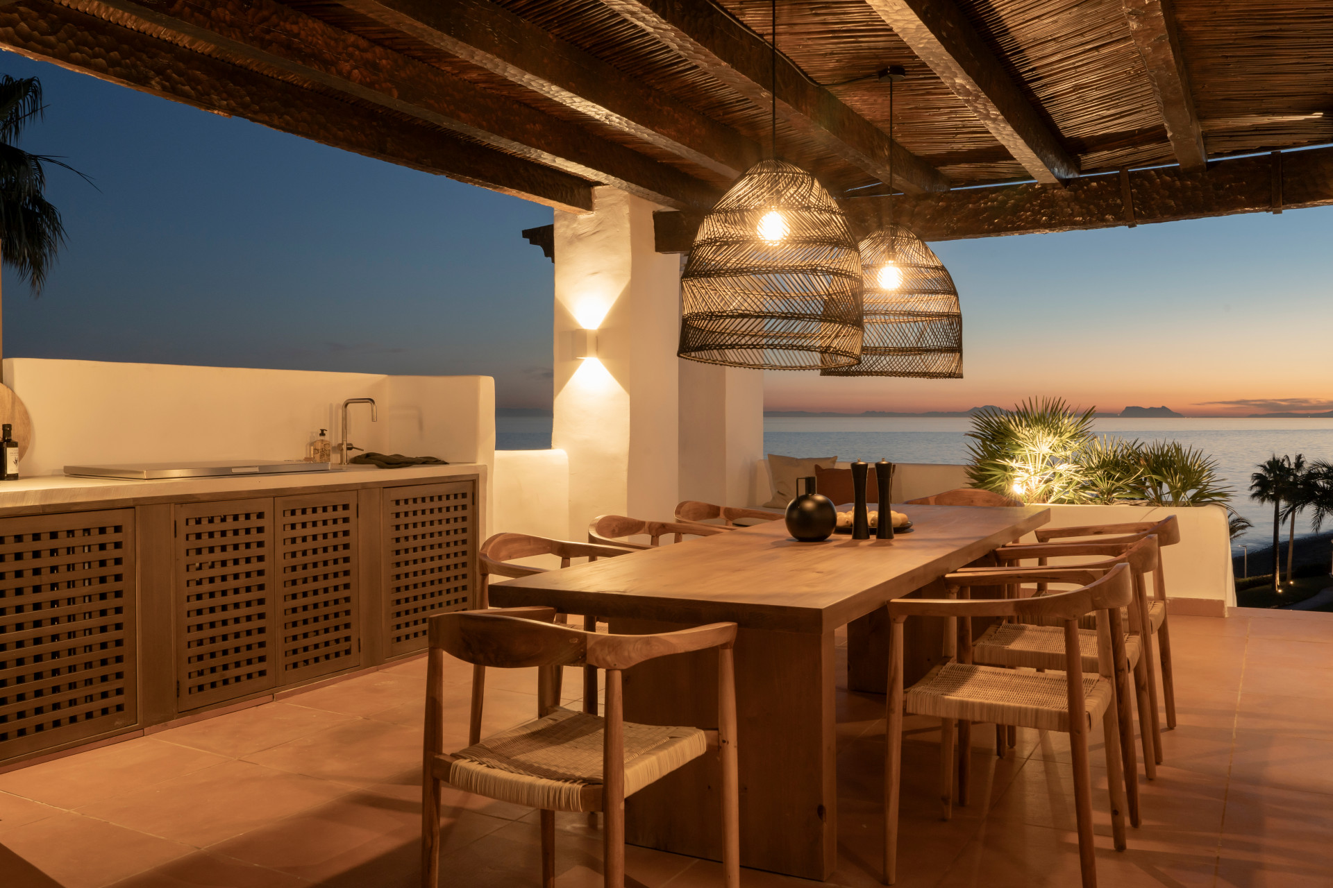 Refurbished penthouse located at frontline beach in Estepona