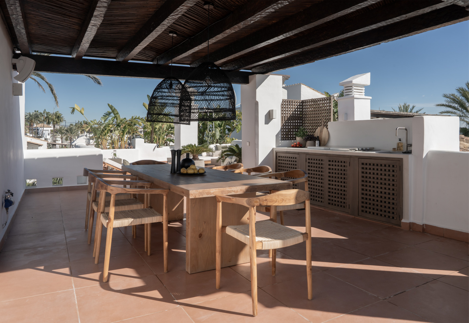 Refurbished penthouse located at frontline beach in Estepona