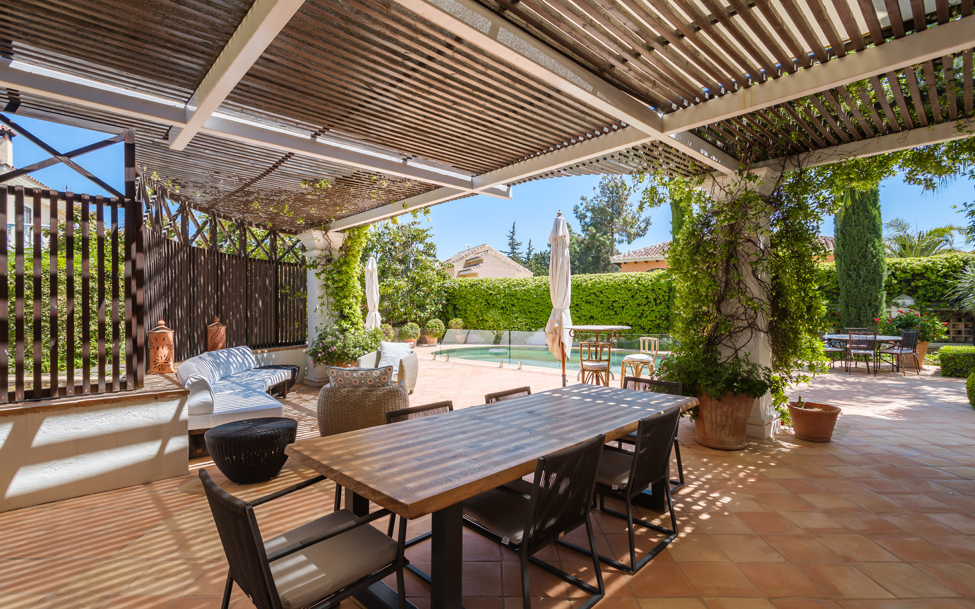 Elegant designer family villa in Marbella centre in Marbella