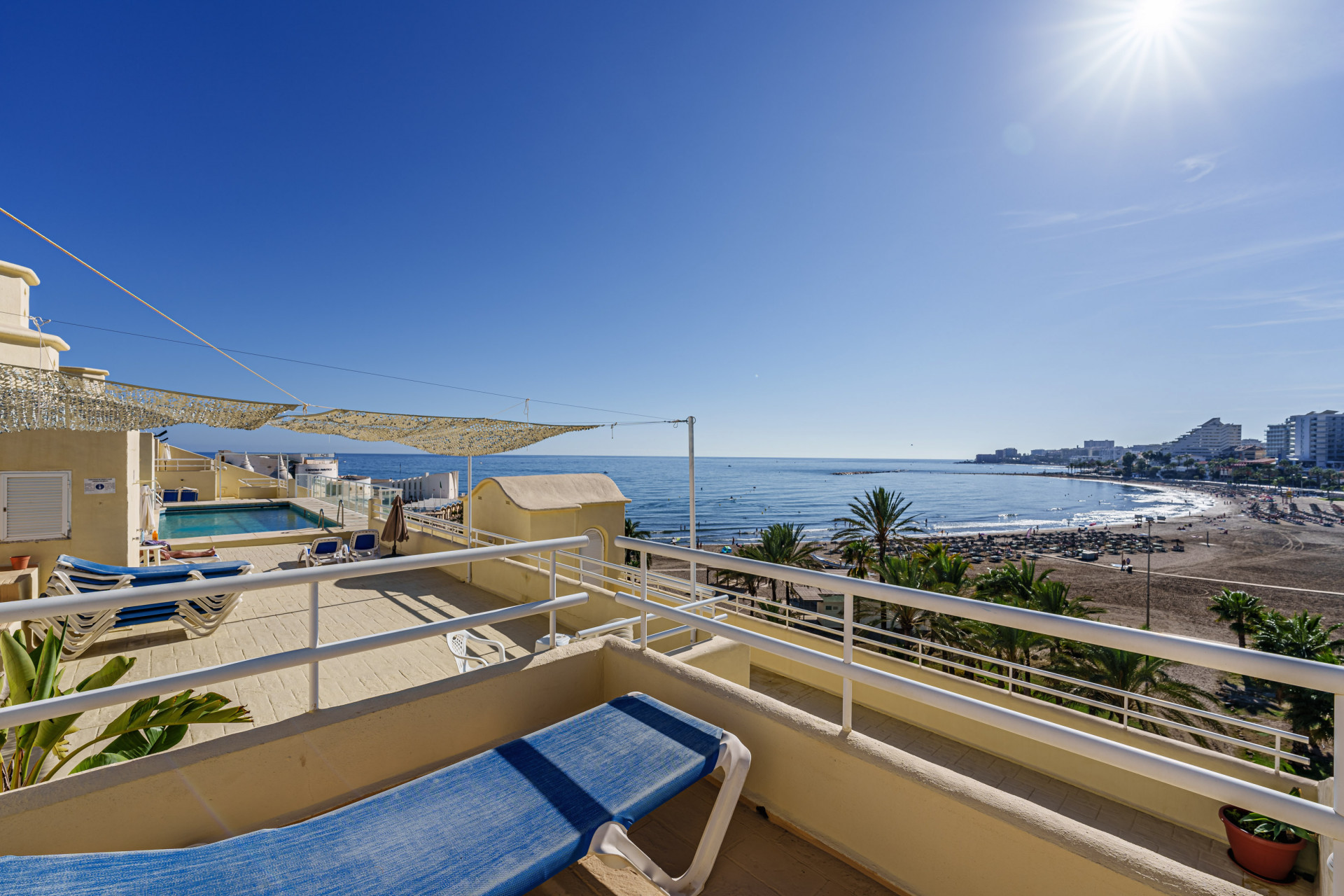 Beachside duplex penthouse with sea and marina views in Benalmadena in Benalmadena