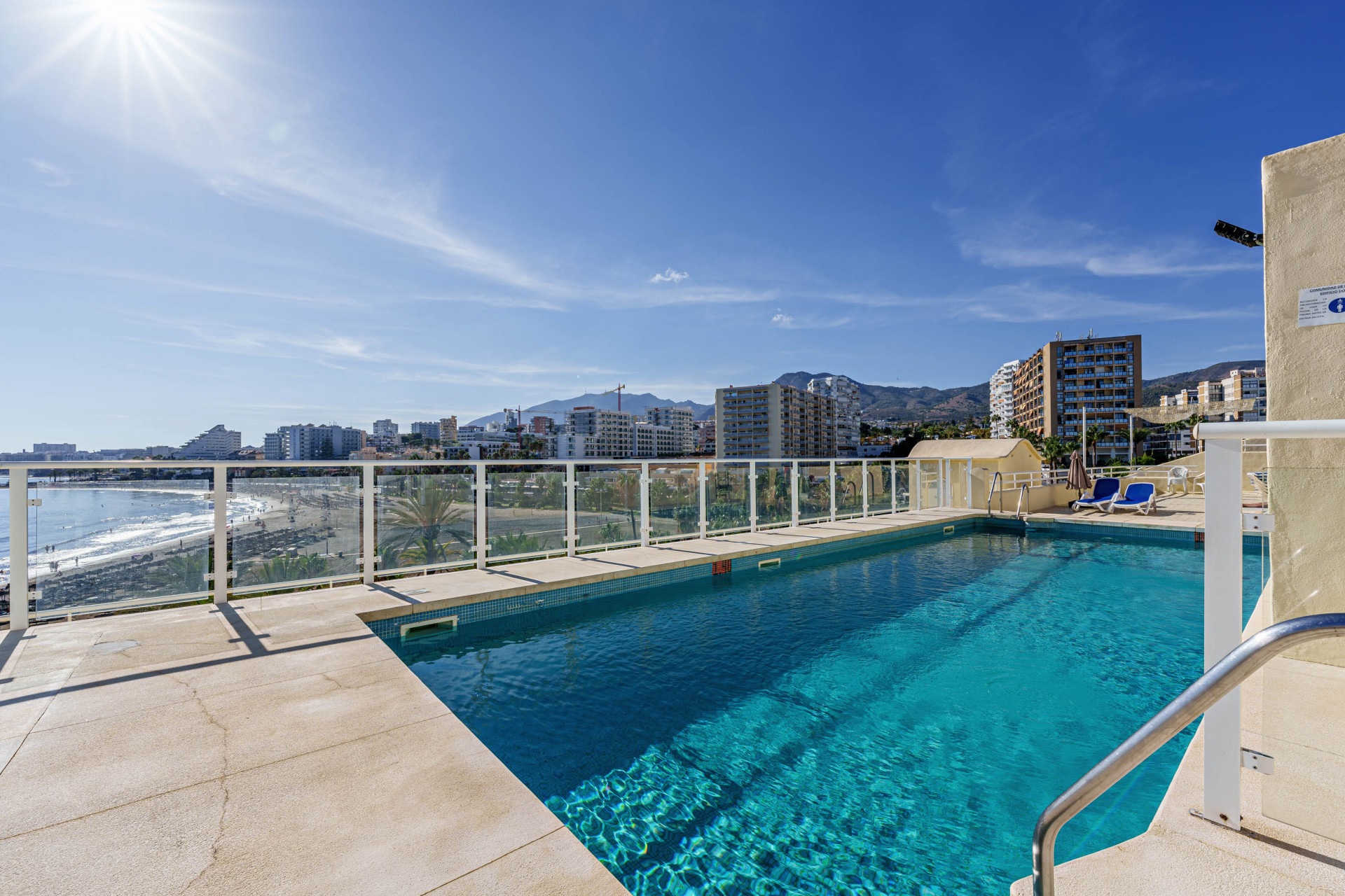 Beachside duplex penthouse with sea and marina views in Benalmadena in Benalmadena