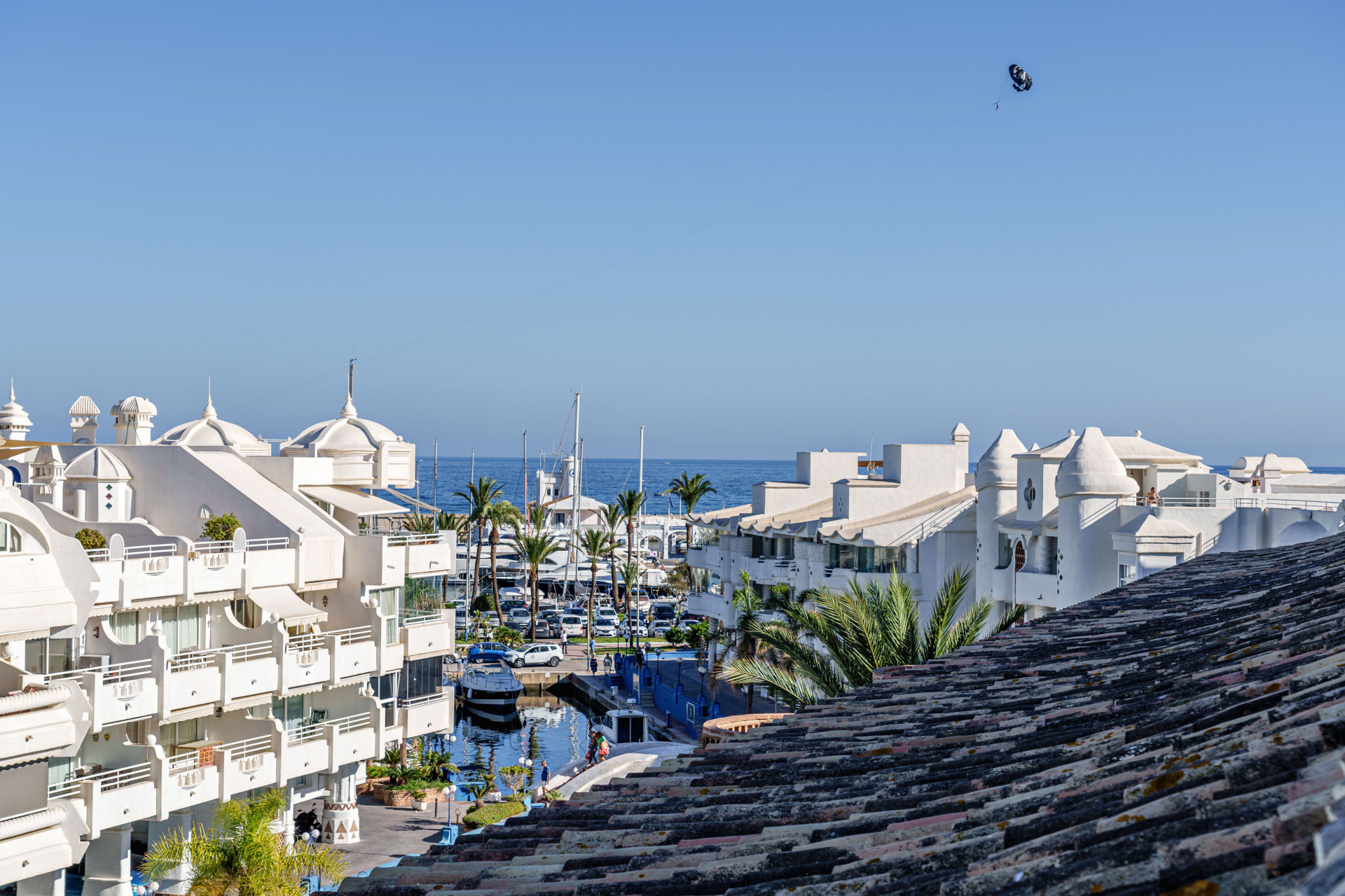 Beachside duplex penthouse with sea and marina views in Benalmadena in Benalmadena