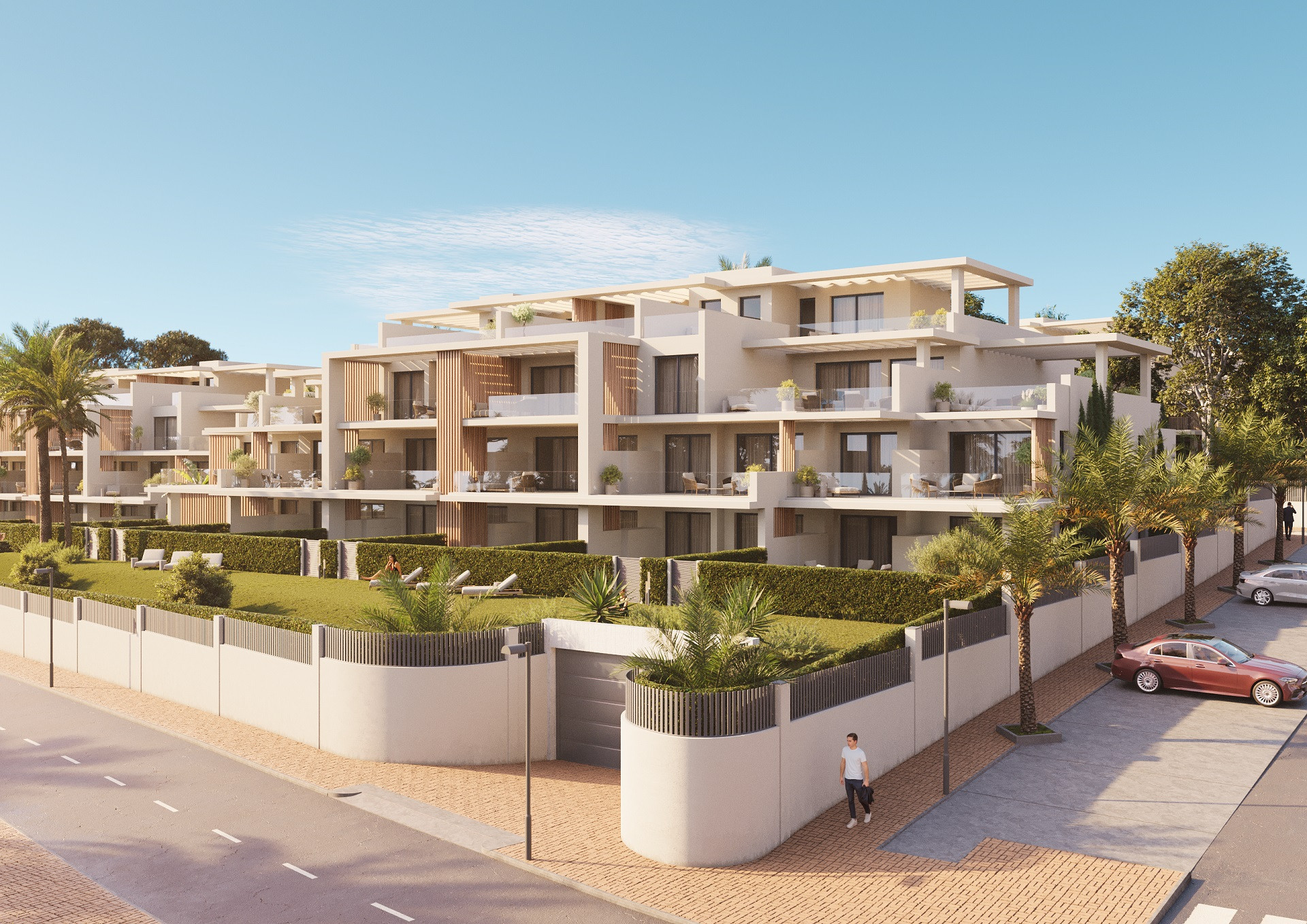 New sea view apartments within walking distance to the beach in Estepona