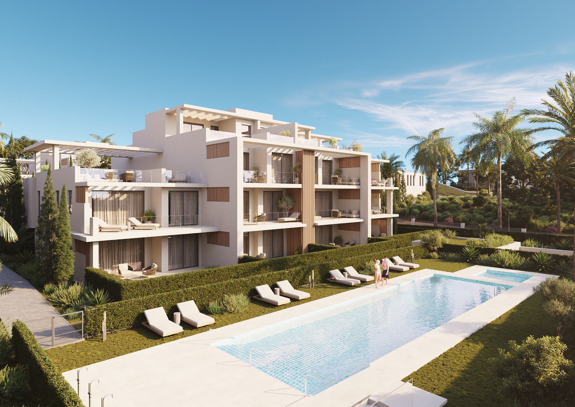 New sea view apartments within walking distance to the beach in Estepona