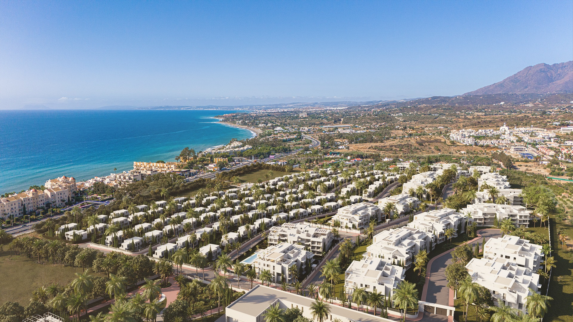 New sea view apartments within walking distance to the beach in Estepona