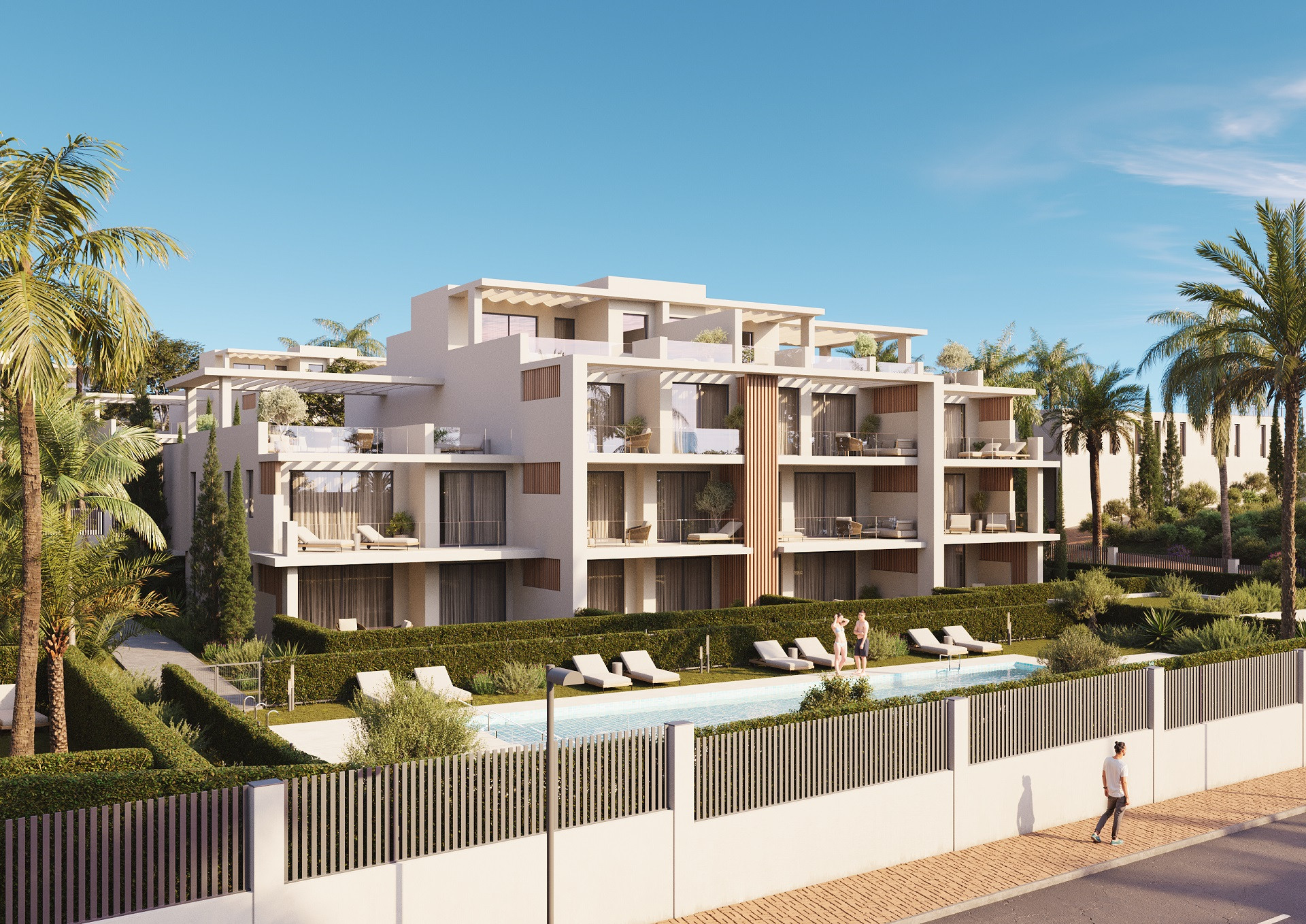 New sea view apartments within walking distance to the beach in Estepona