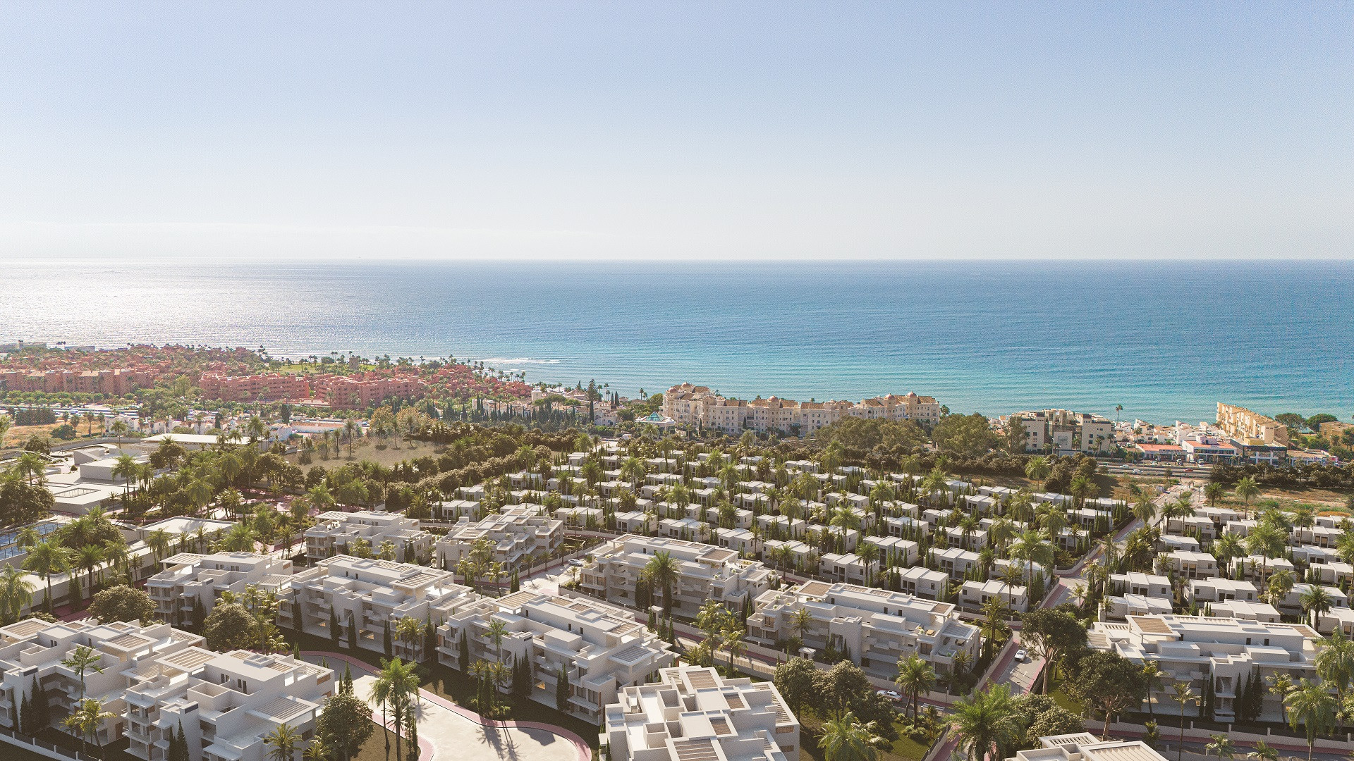 New sea view apartments within walking distance to the beach in Estepona