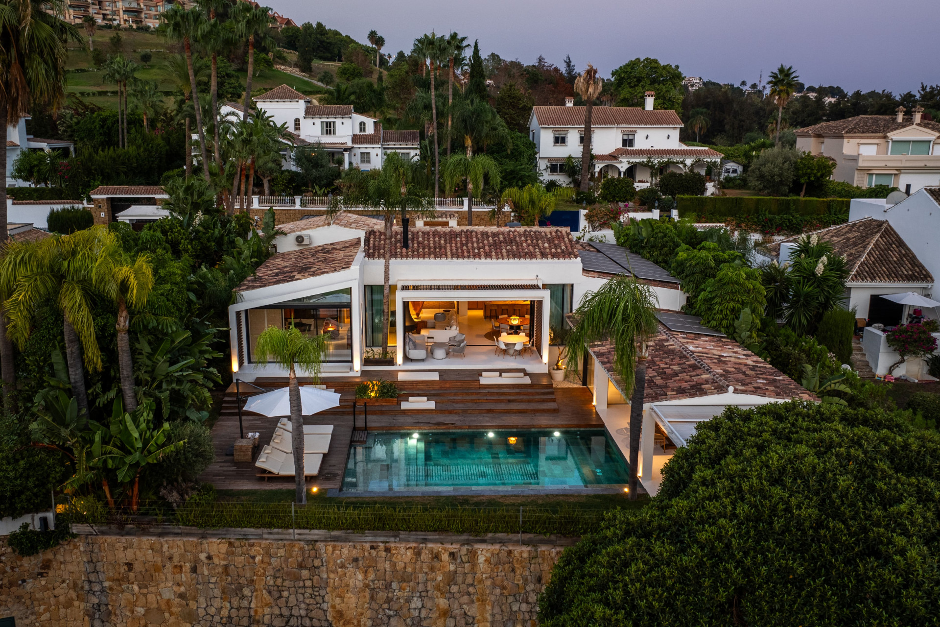 Amazing designer front line villa in a gated complex in Nueva Andalucía in Nueva Andalucia