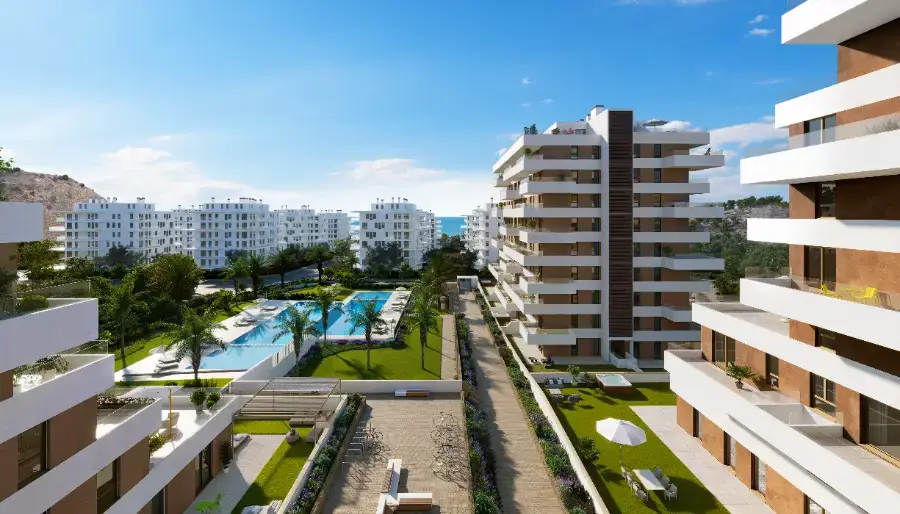 Tweedelijns strandappartement met prachtig uitzicht. in Villajoyosa