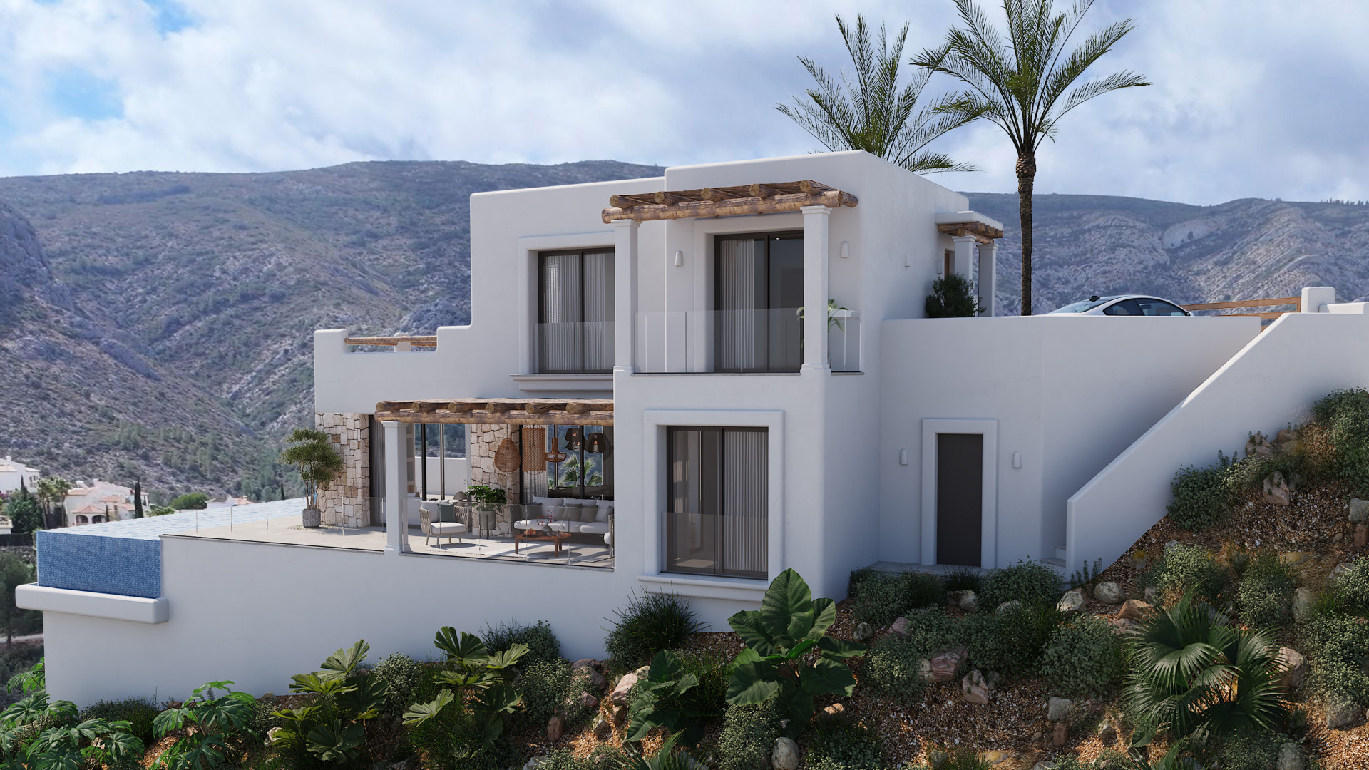 Charmante villa in Ibizastijl in Pedreguer