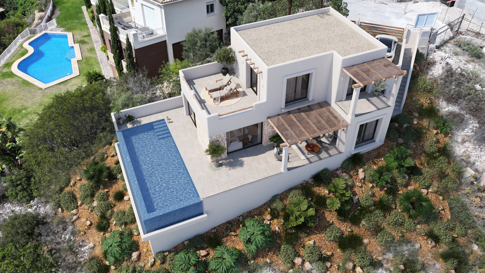 Charmante villa in Ibizastijl in Pedreguer