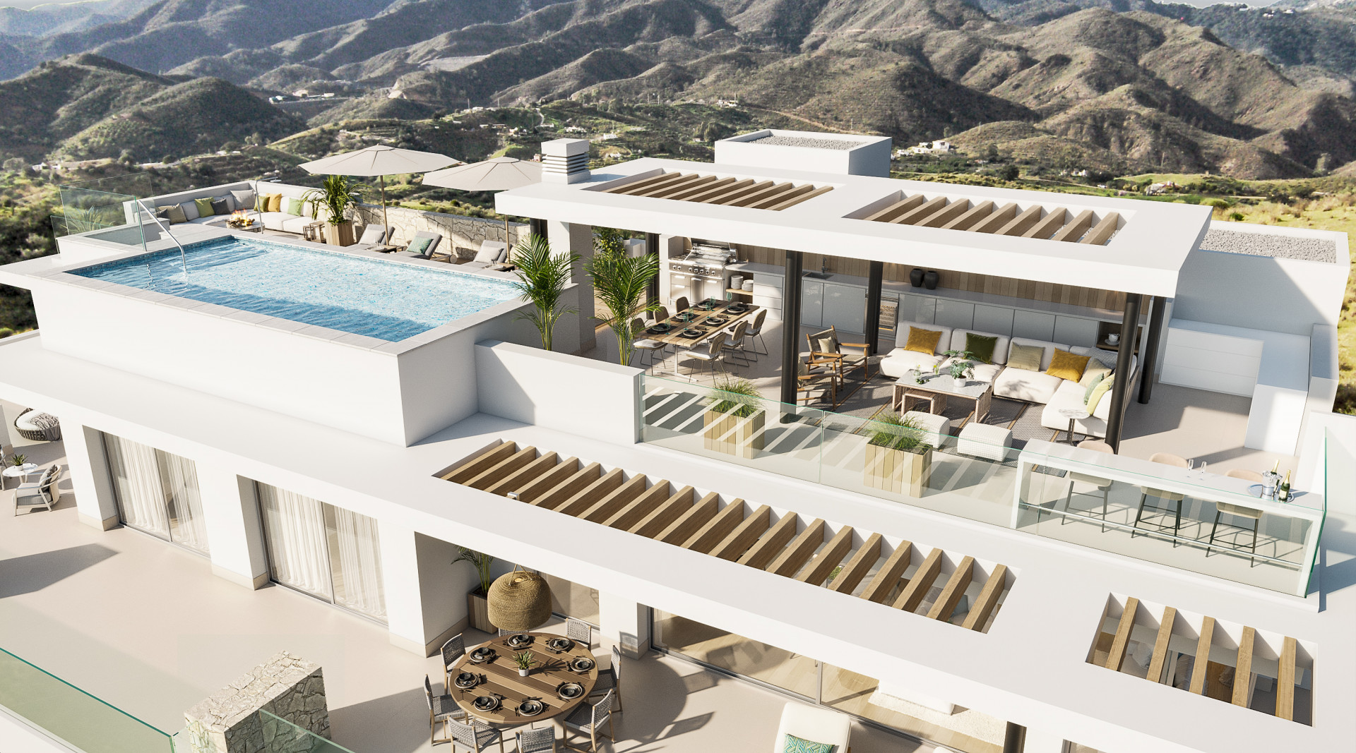 Nieuwe kleine luxe ontwikkeling met panoramisch uitzicht op zee. in Marbella