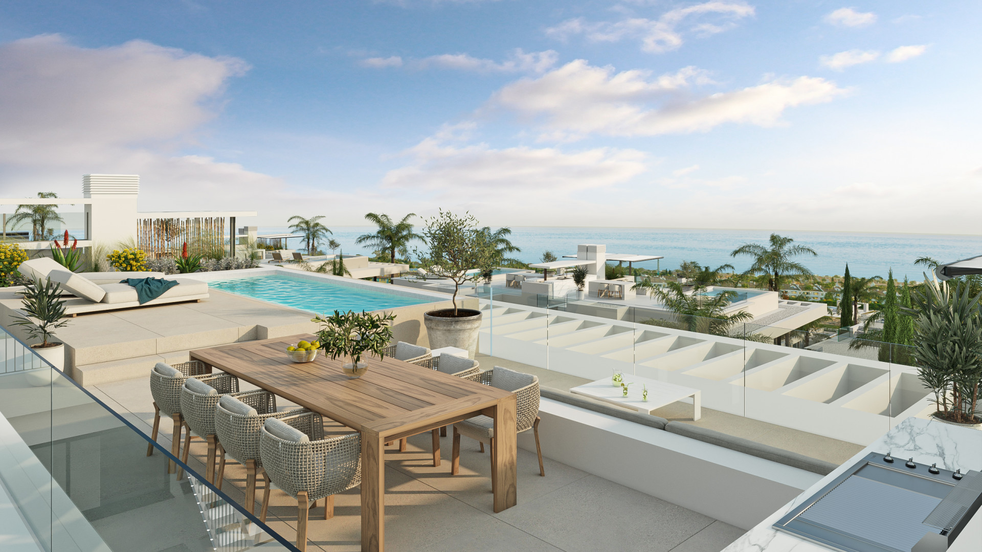 Villas y apartamentos en exclusivo complejo estilo resort en Marbella en Marbella Este