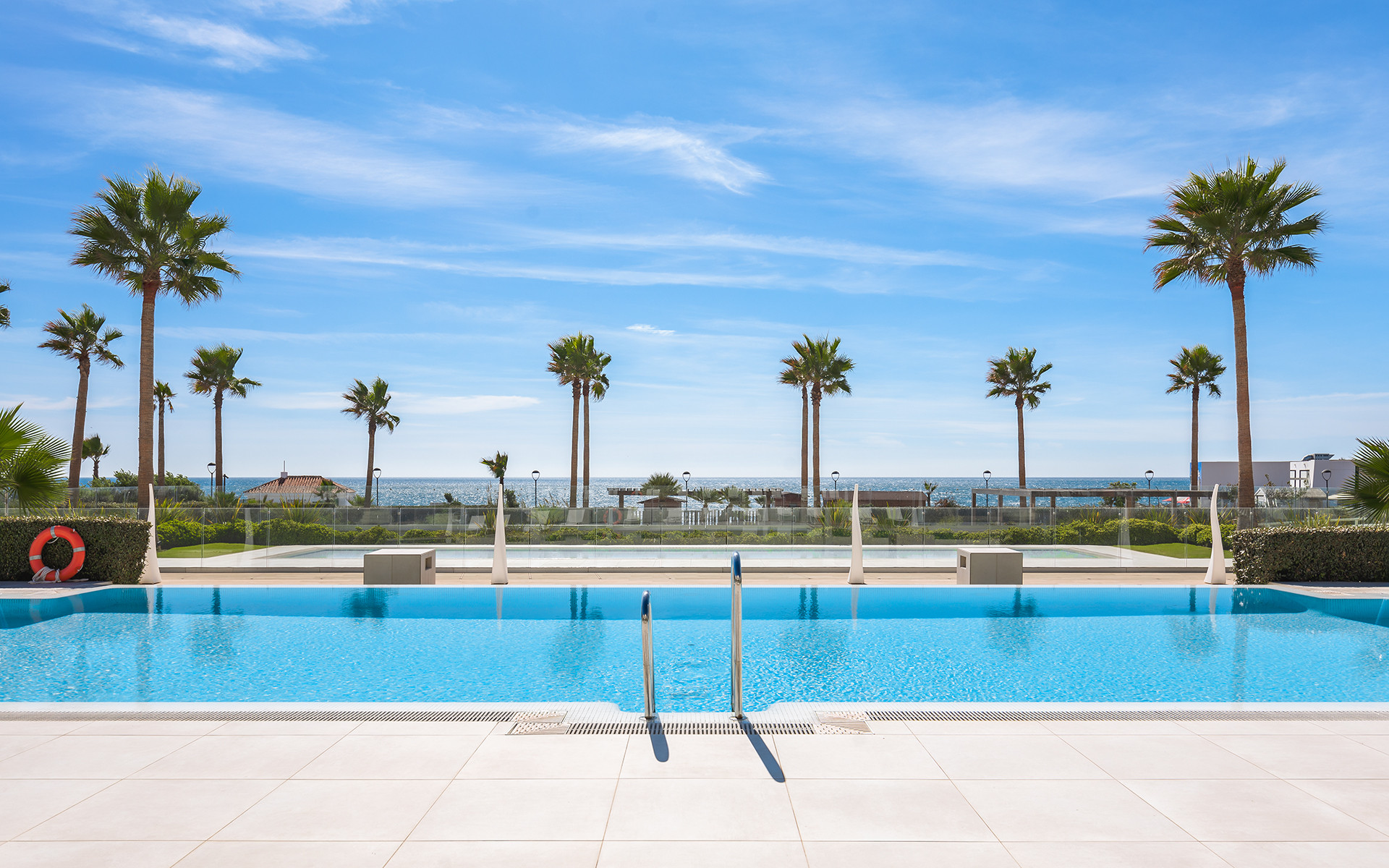 Frontline beach luxury penthouse with panoramic open sea views in Velaya in Estepona