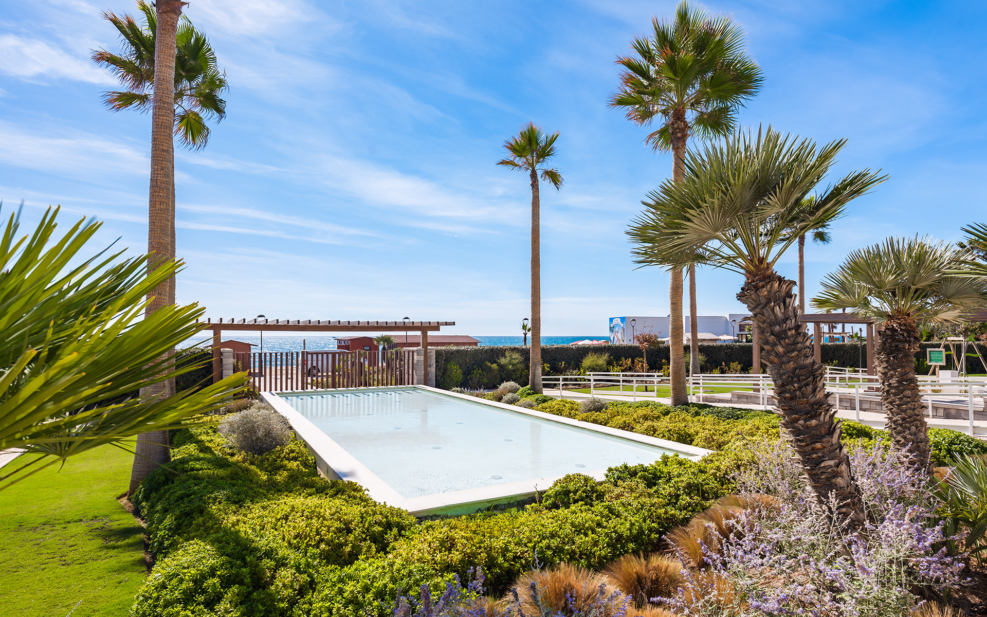 Frontline beach luxury penthouse with panoramic open sea views in Velaya in Estepona