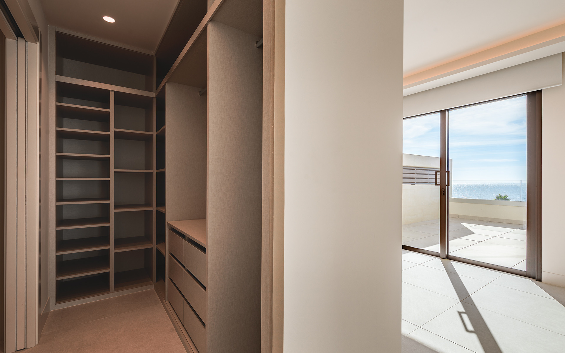 Frontline beach luxury penthouse with panoramic open sea views in Velaya in Estepona