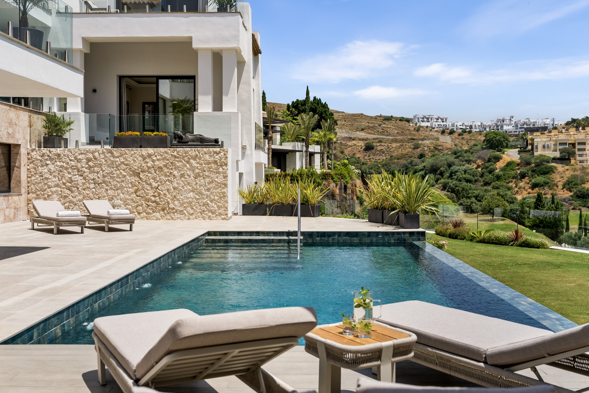 Villa located in Los Flamingos, with open views to the sea and the mountains in Benahavis