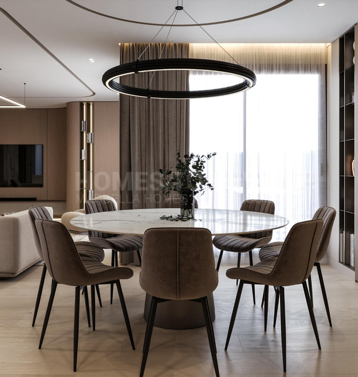 Elegant 3-bedroom residence near Marbella with 270° sea views, two terraces, jacuzzi, and premium smart home features.