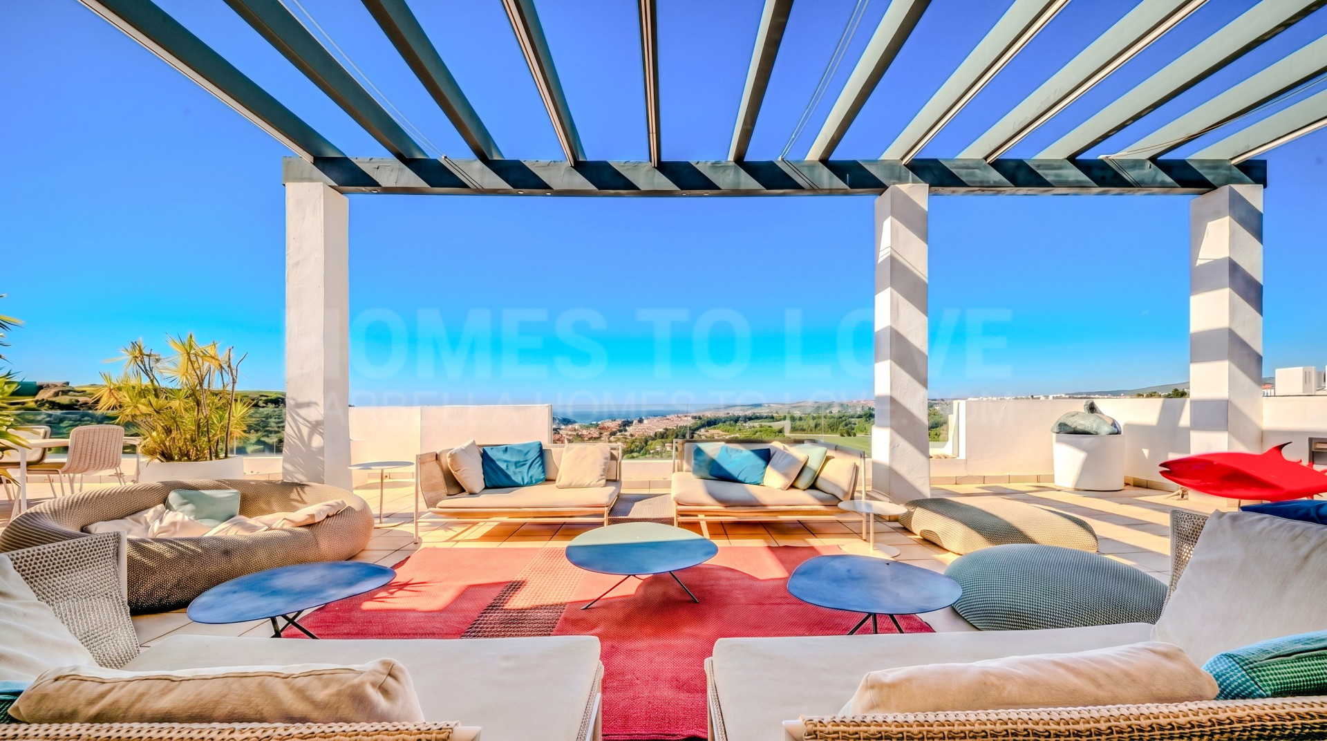 Front line golf penthouse with panoramic views in Las Terrazas de Cortesín, Finca Cortesin, featuring 3 bedrooms, extensive terraces, and resort security.