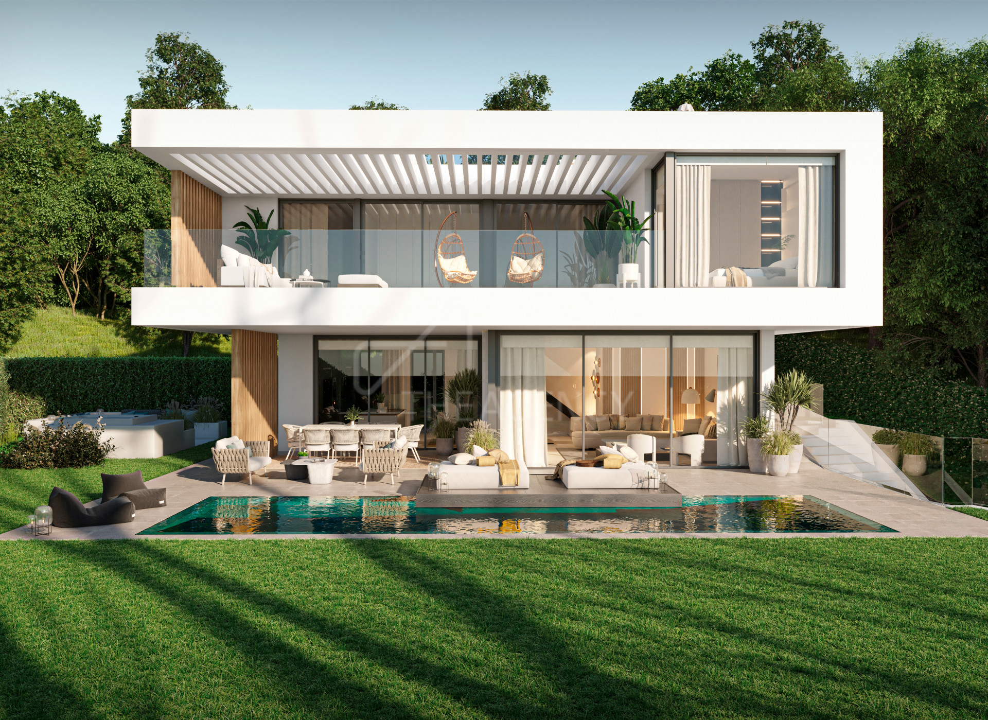 Contemporary Villa with Basement, Garden, and Private Pool – New Golden Mile, Estepona