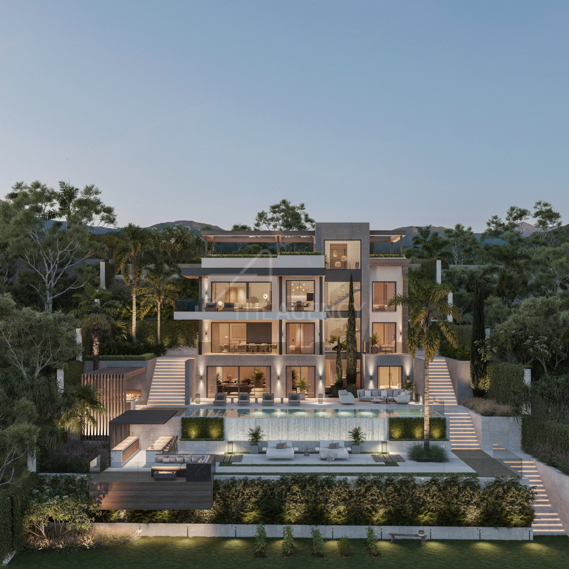 Exquisite Luxury Villas with Breathtaking Golf, Lake, and Sea Views in Cerrado de Aguila, Mijas