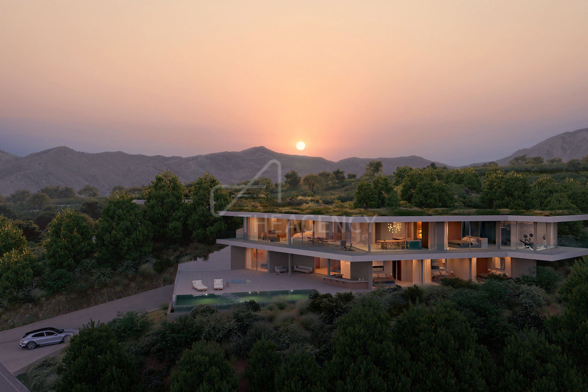 Exquisite Modern Villa with Stunning Mountain and Sea Views in Monte Mayor