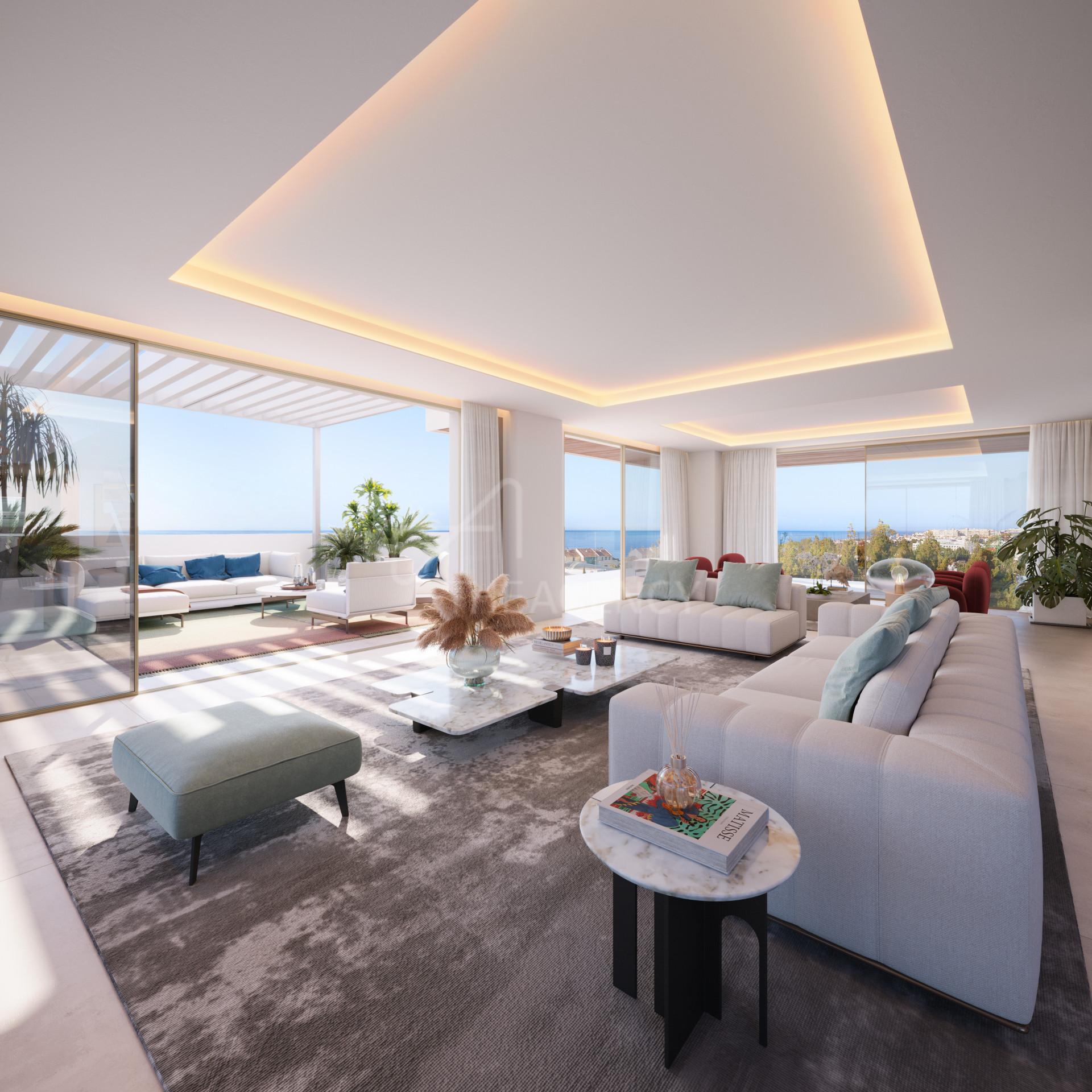 Exclusive Three-Level Penthouse with Stunning Panoramic Views in Marbella's Golden Mile