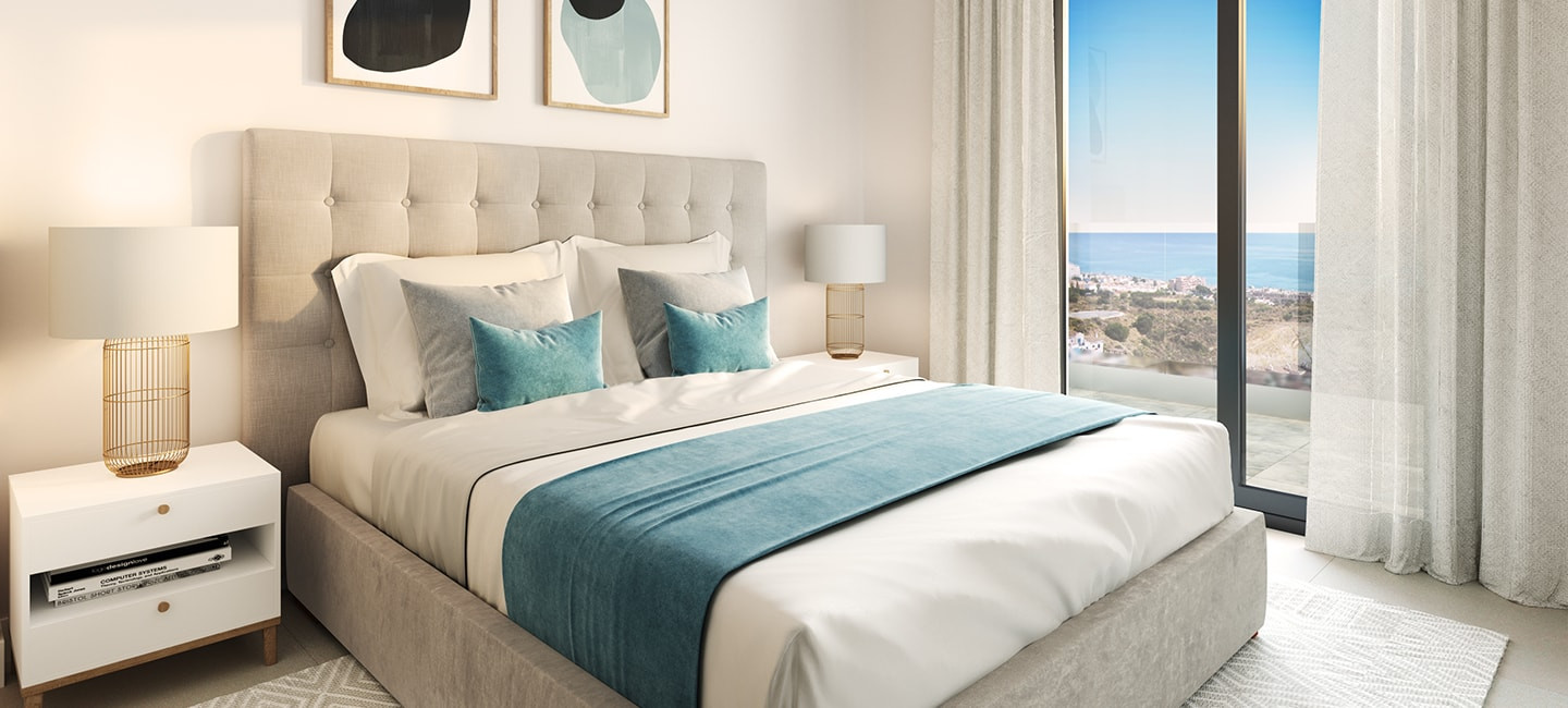 2 och 3 sovrums lägenheter med havsutsikt i Rincón de la Victoria