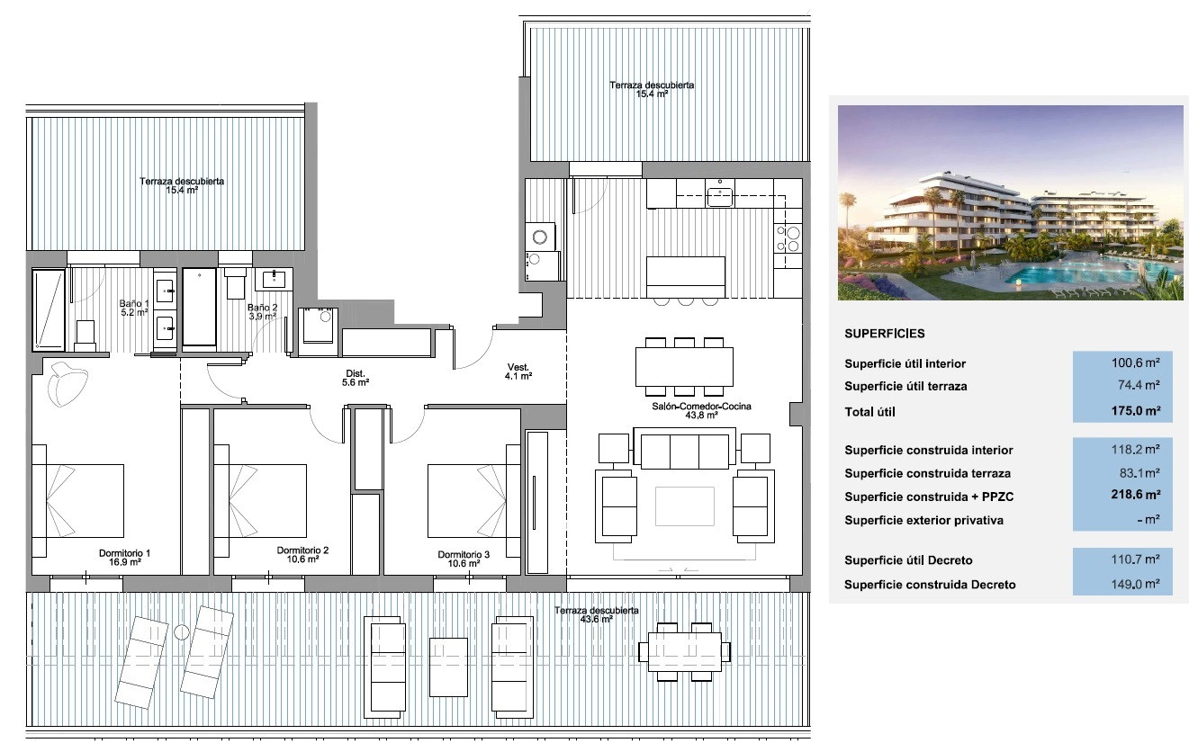 Luxury Frontline Beach Penthouse in Los Álamos