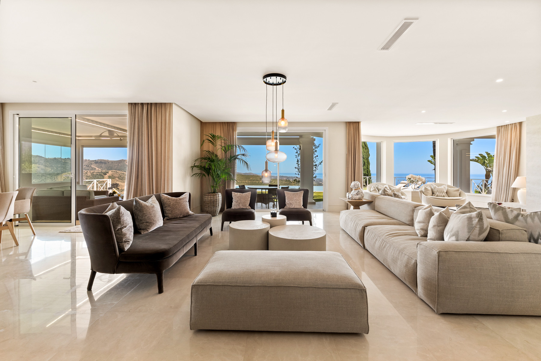 Luxury Villa with Panoramic Sea and Mountain Views in Altos de Los Monteros, Marbella