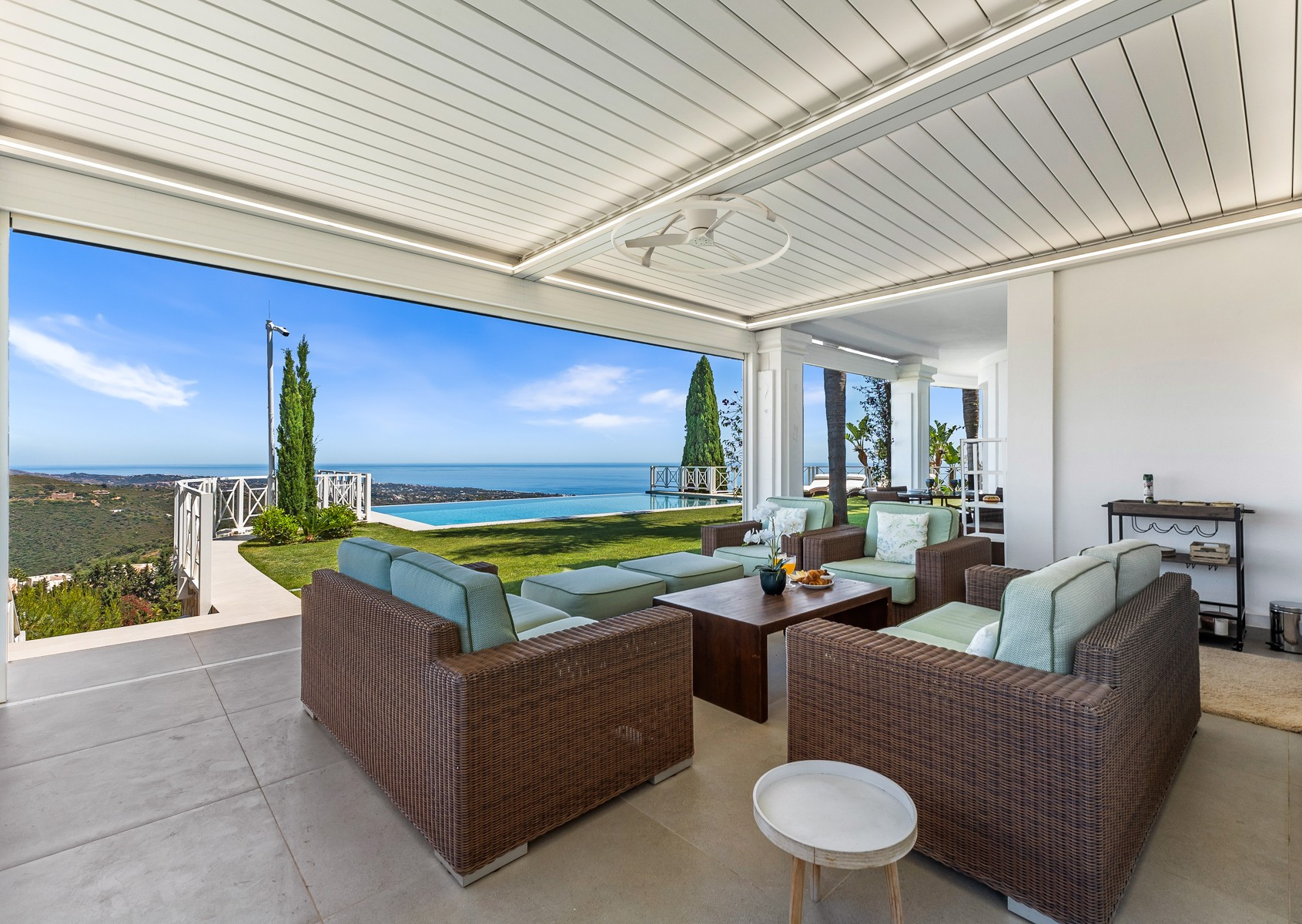 Luxury Villa with Panoramic Sea and Mountain Views in Altos de Los Monteros, Marbella