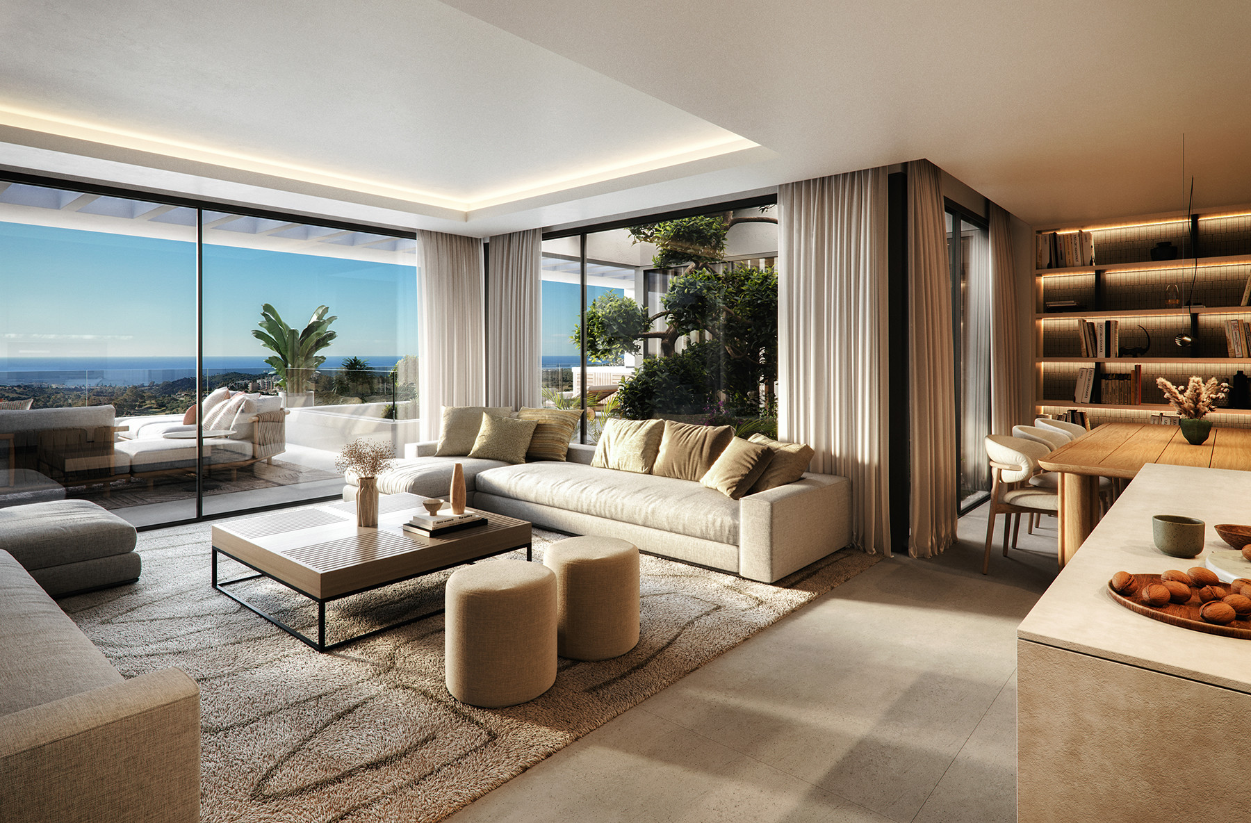 Elegant New-Build Apartments with Spa & Sea Views in Casares