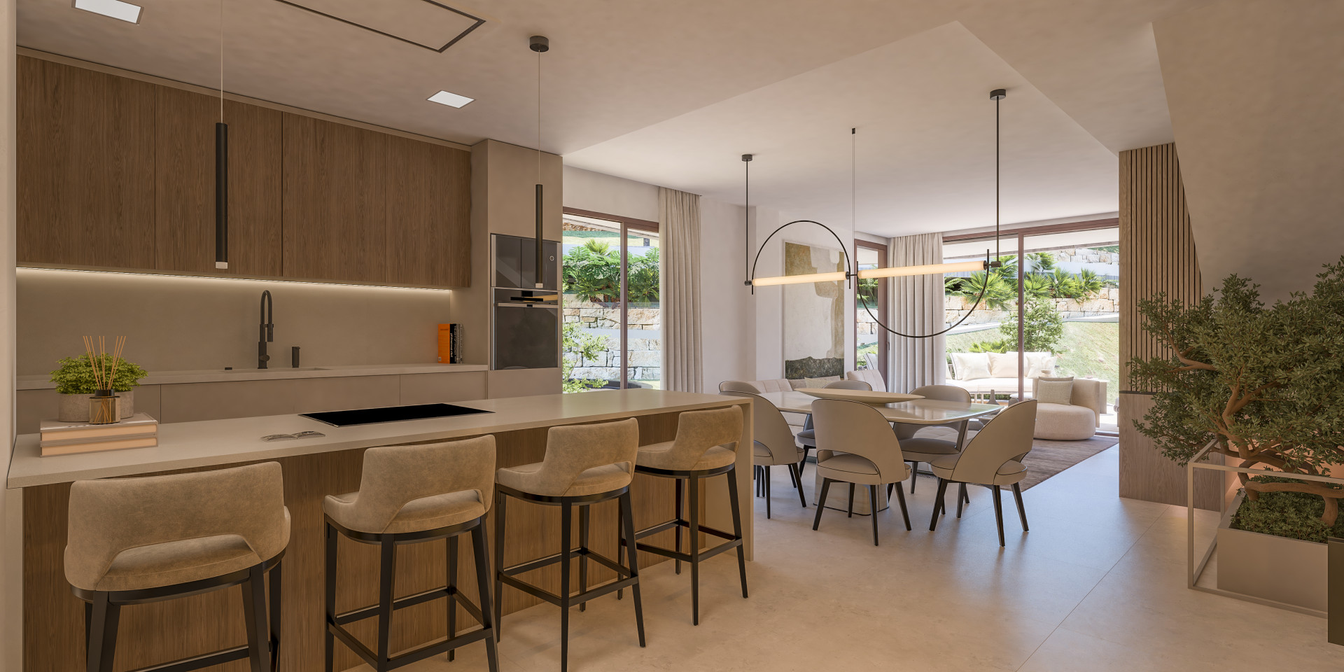 Exclusivo apartamento de obra nueva con vistas al mar en Marbella Este
