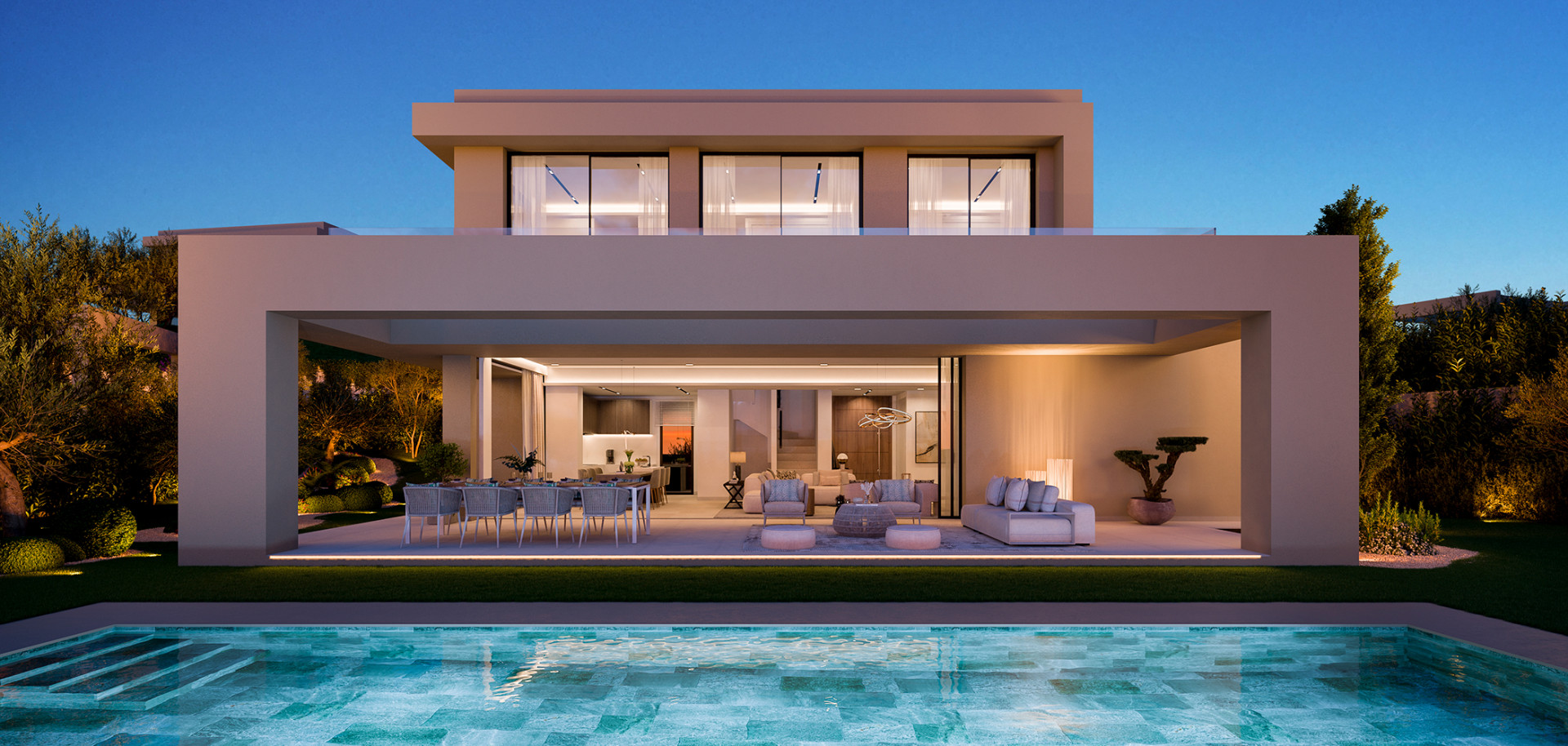 Villa with panoramic views located in a gated community with 24 hour security. Sea views.