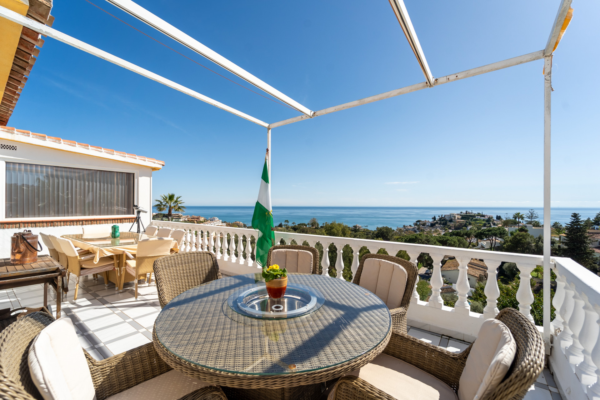 Exclusive Andalusian-Style Villa with Panoramic Sea Views in Torremuelle