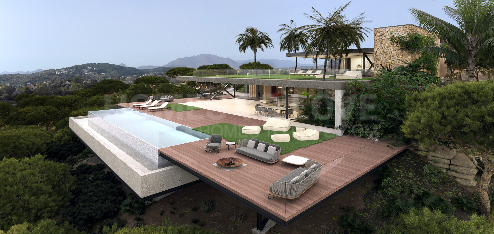 Terreno con vistas panorámicas al mar y licencia de construcción en Almenara Golf