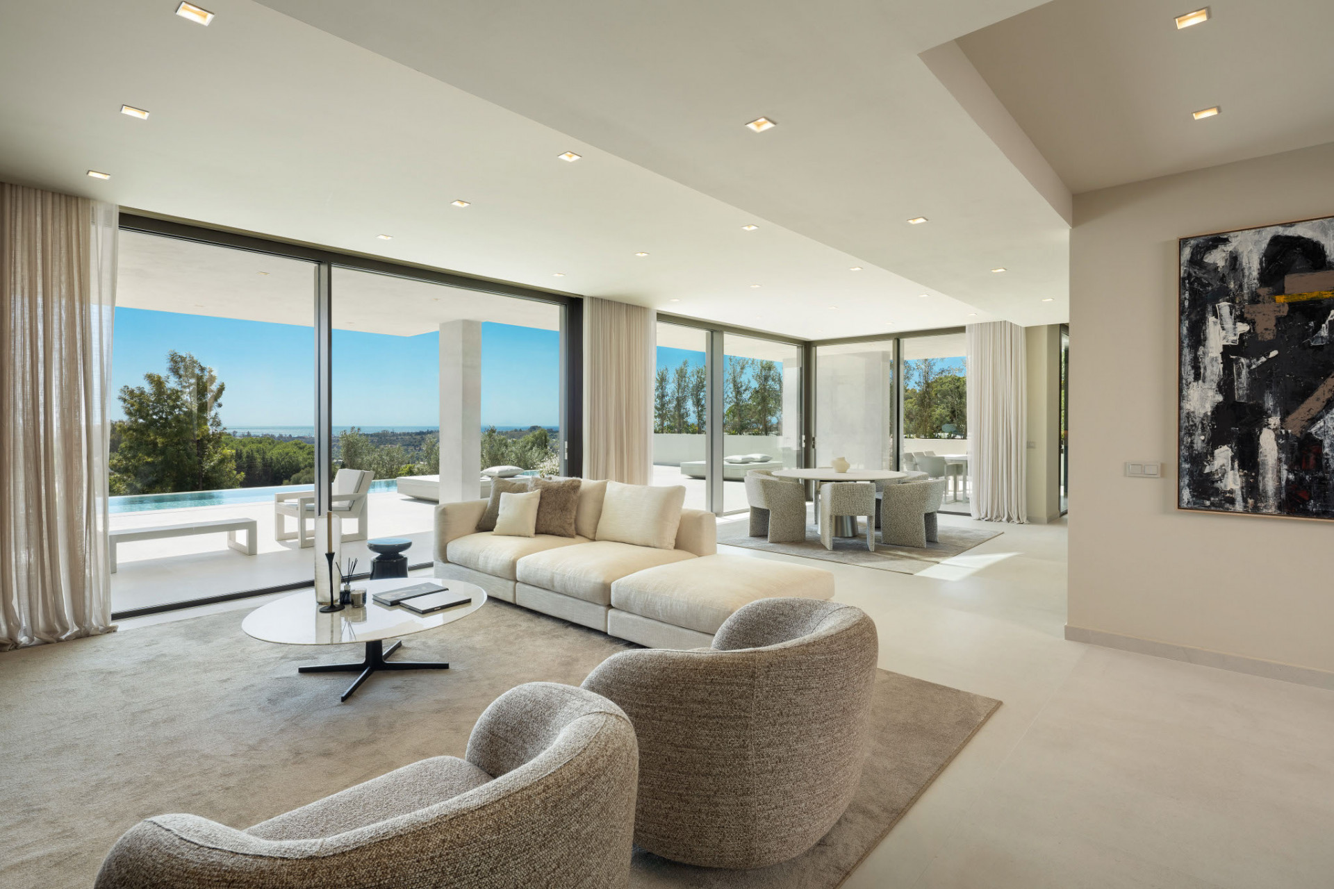 Villa contemporaine de luxe avec vue sur la mer à vendre à Los Flamingos, BenahavÃs