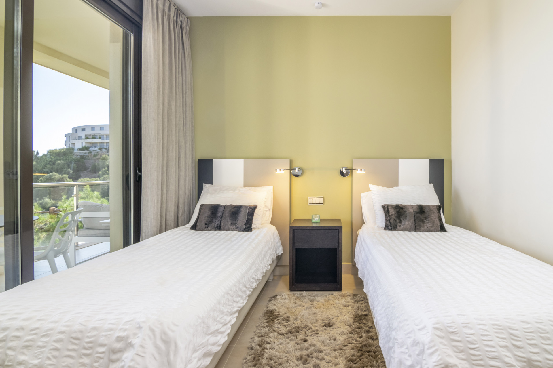 Stylish and modern, two bedroom apartment in the exclusive Samara Resort in Marbella with stunning panoramic sea views